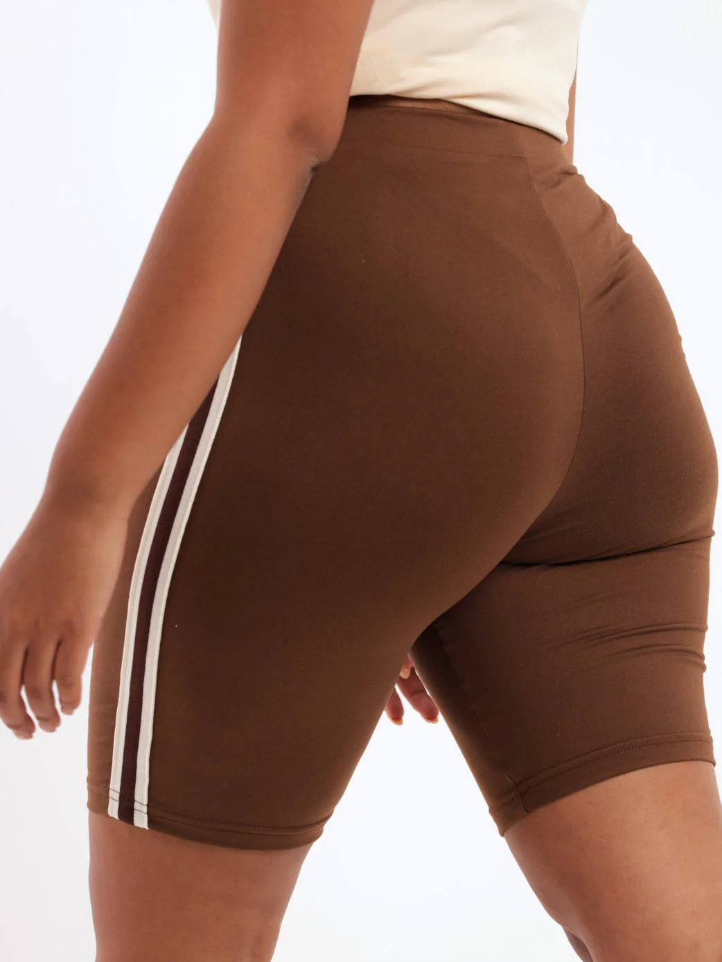 Side Tape Cycle Short - Brown - Image 4