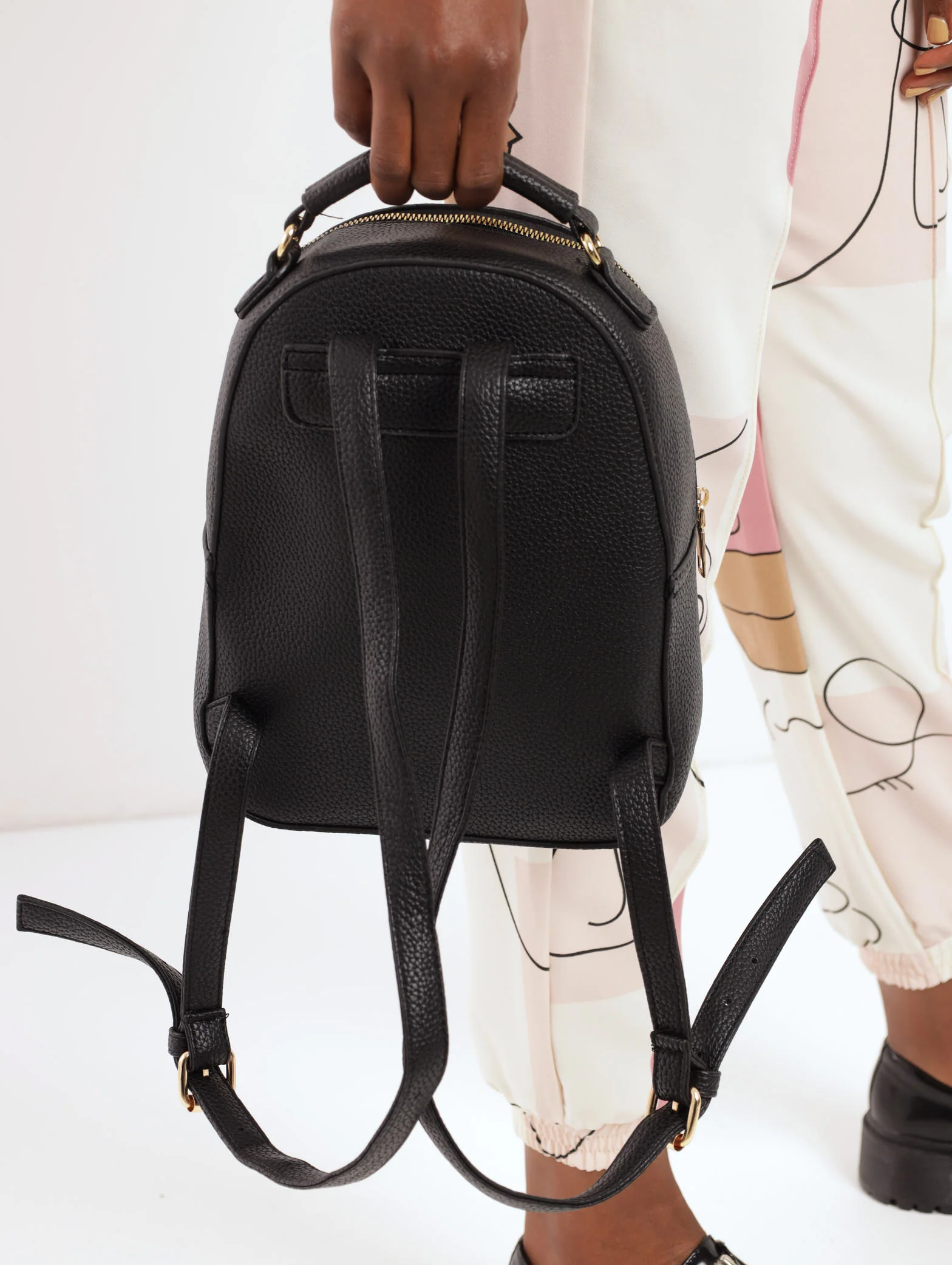 Silver Zip Backpack - Black - Image 3