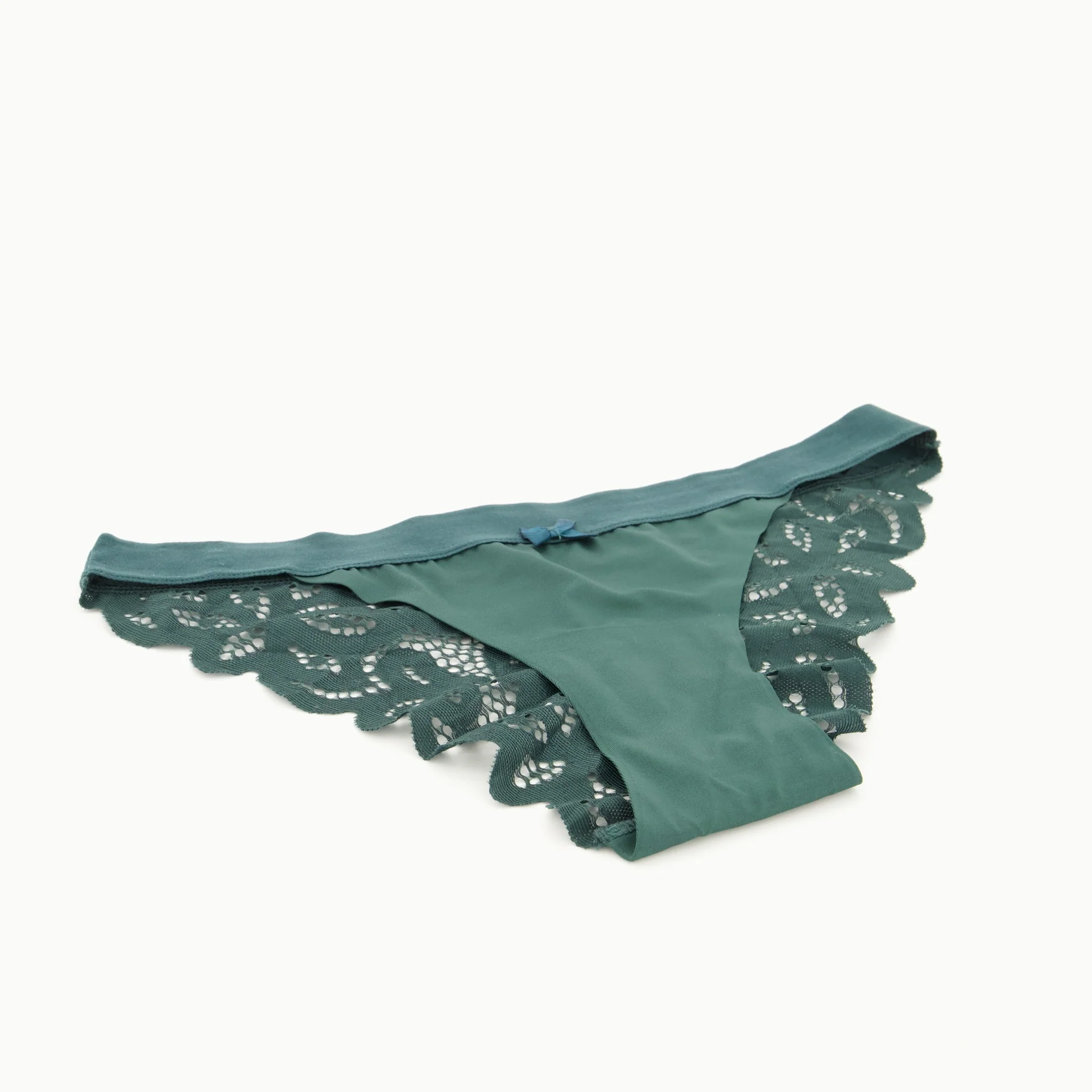 Single Bonded Tanga Bikini Panty - Forest Green - Image 3