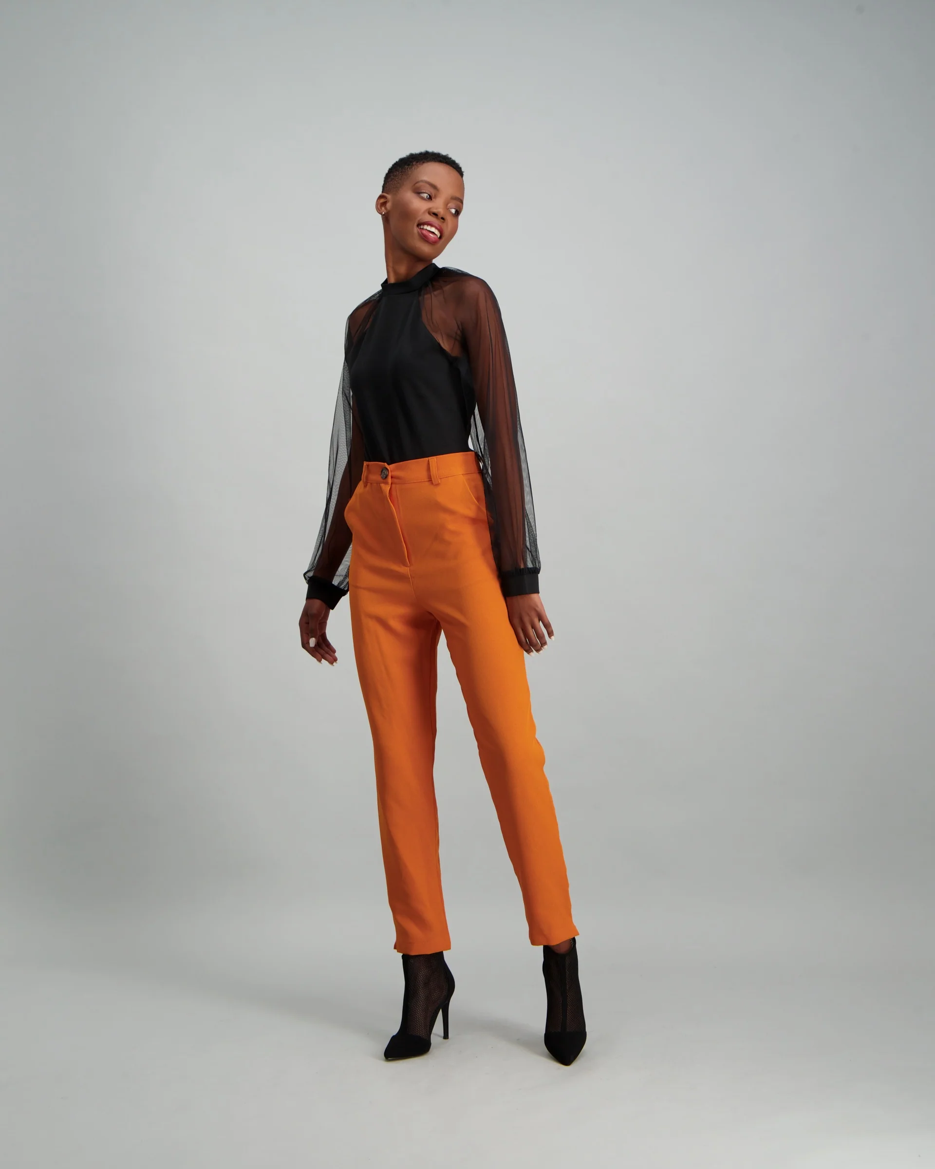 Slim Leg Pant Set - Mustard - Image 2