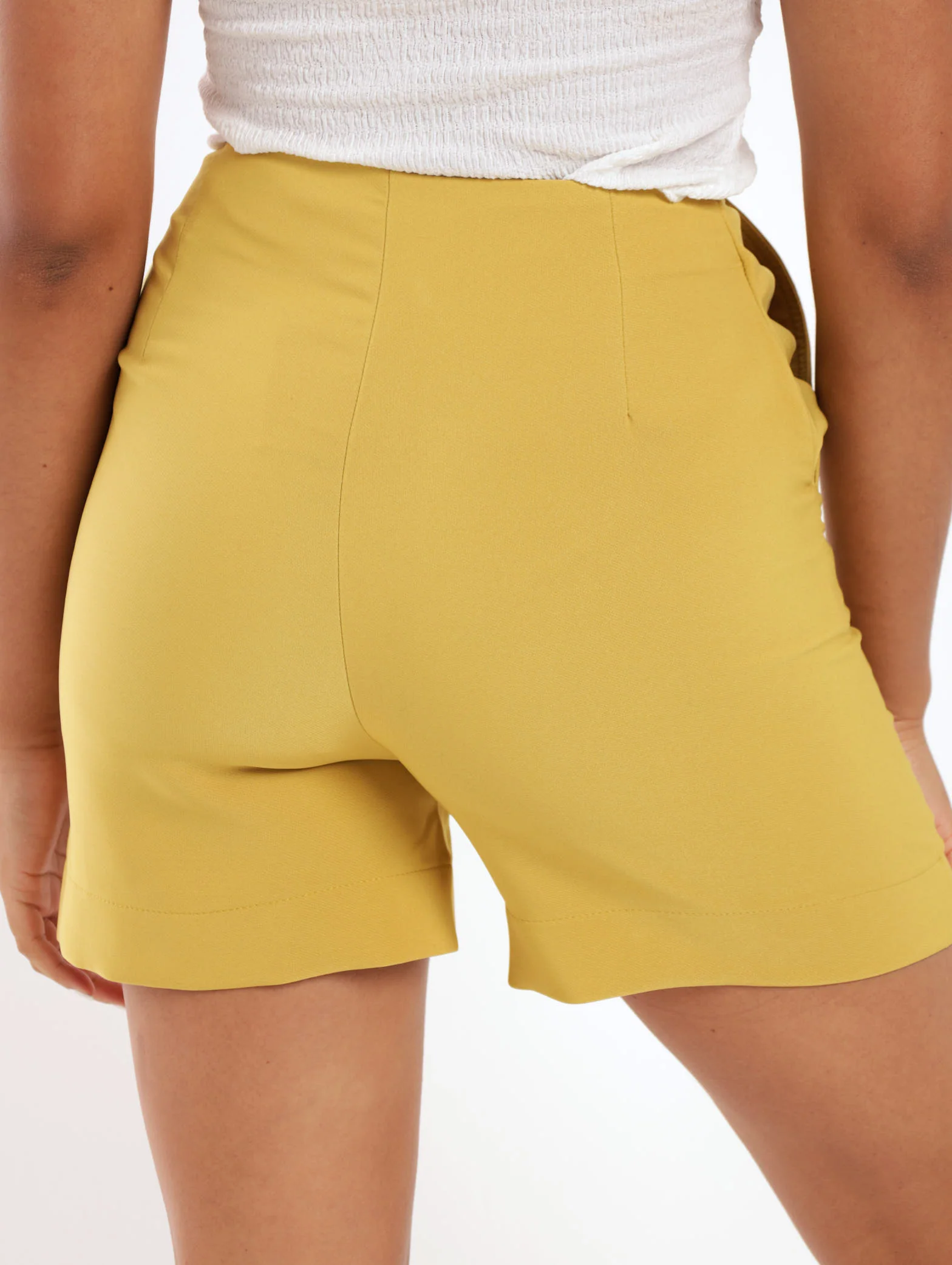 Slit Front Short - Chartreuse - Image 4