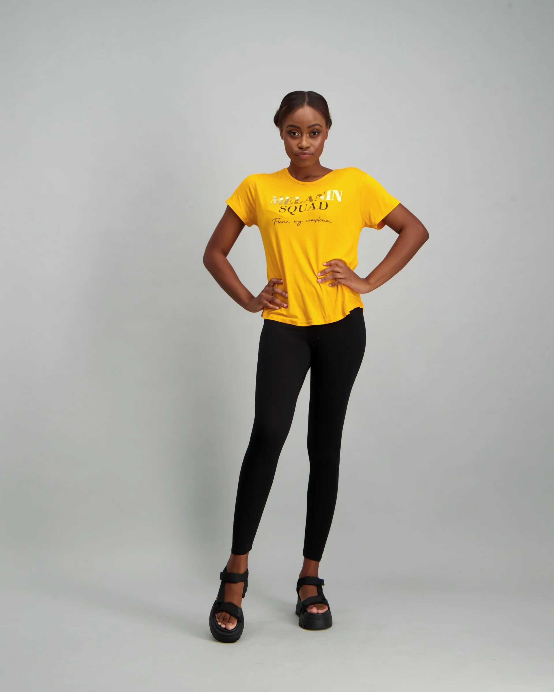 Slogan T-Shirt - Mustard - Image 2