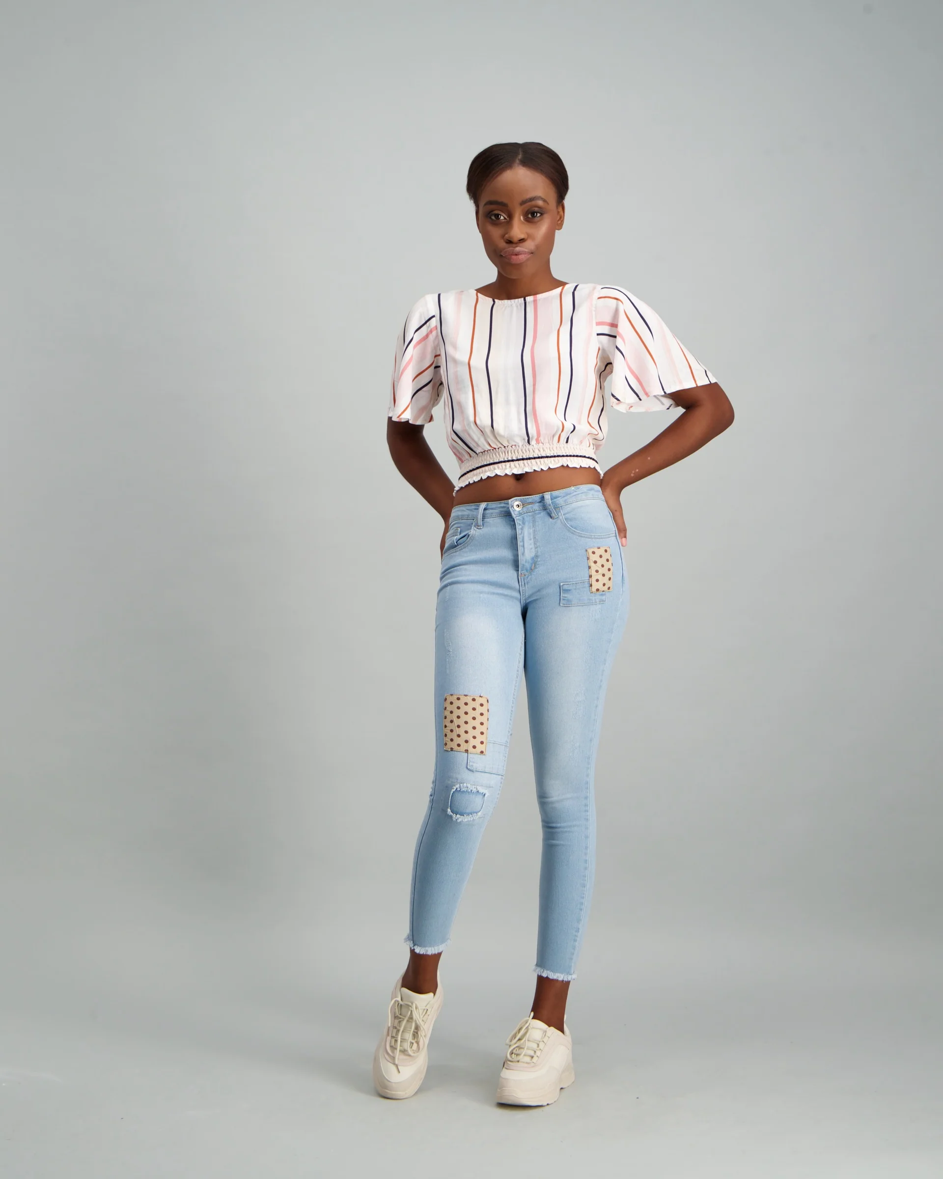 Smock Hem Tie Back Blouse - Image 3