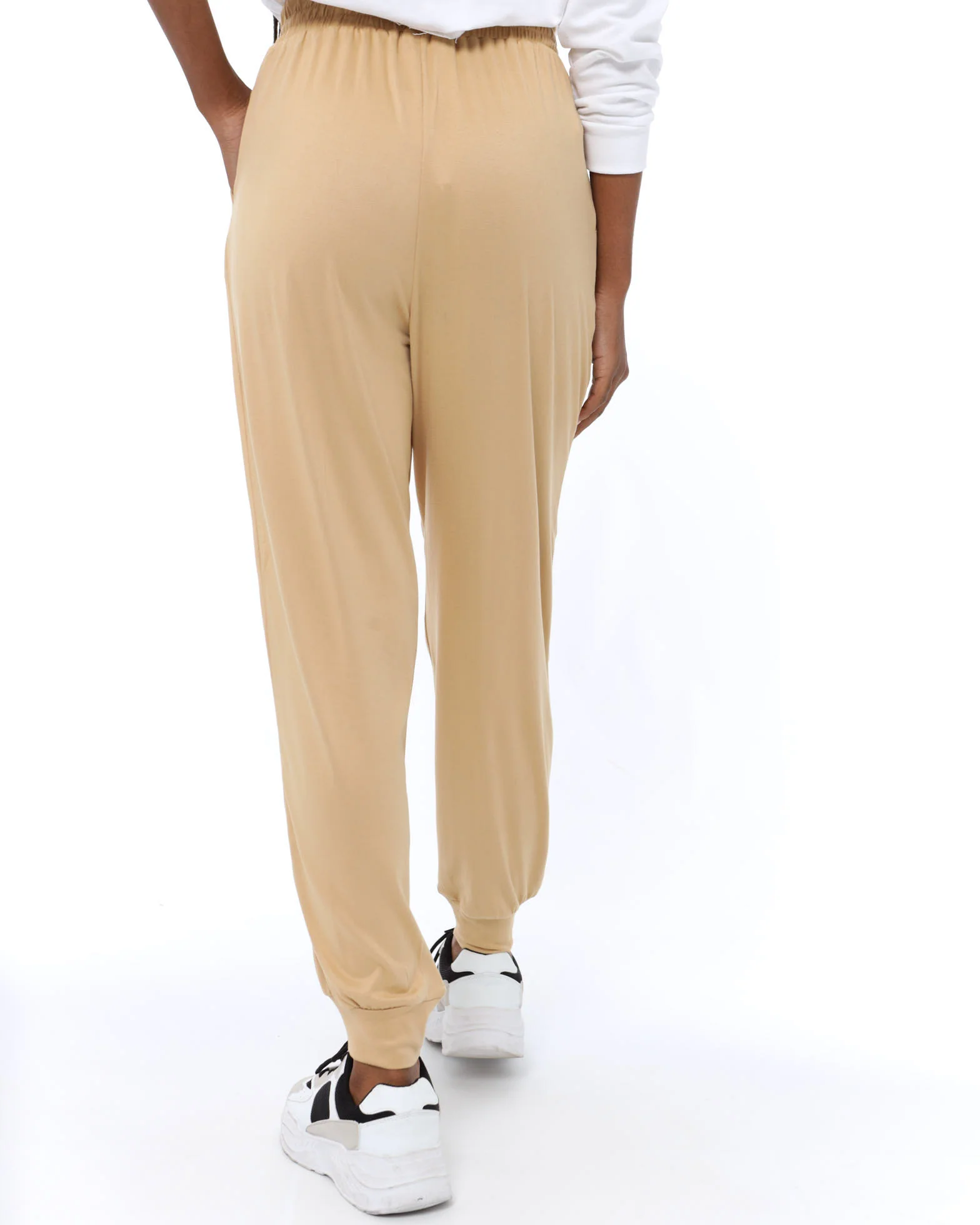 Soft Pleated Lounge Pant - Stone - Image 4
