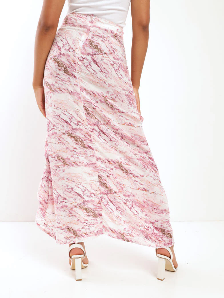 Split Front Frill Maxi Skirt - Image 4