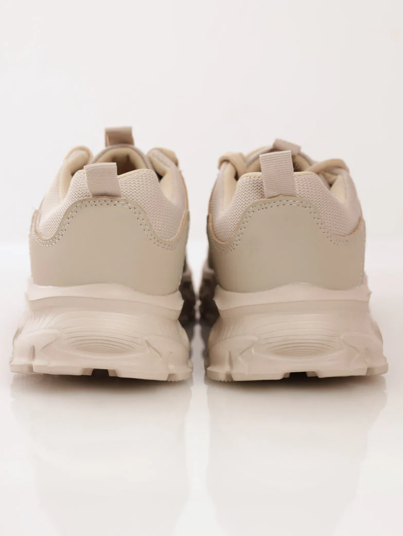 Sporty Trainer With Rubber Side - Beige - Image 3