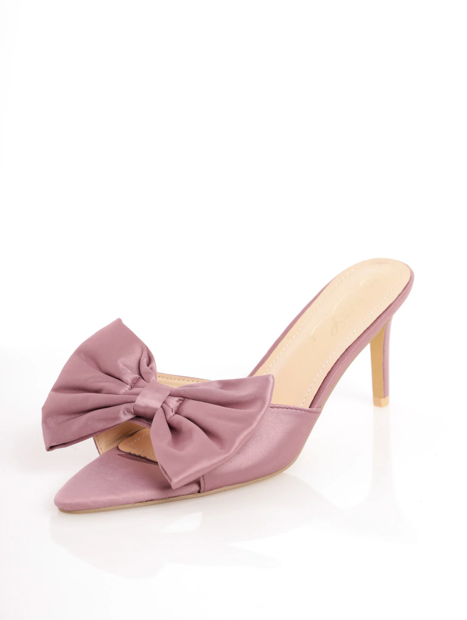 Stiletto Heel With Bow - Mauve - Image 2