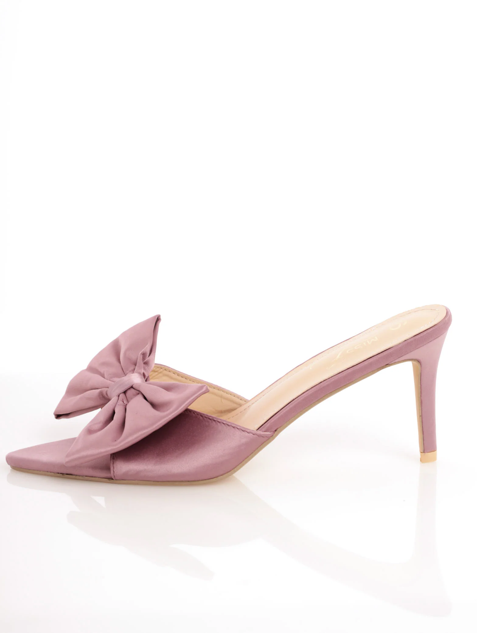 Stiletto Heel With Bow - Mauve - Image 3