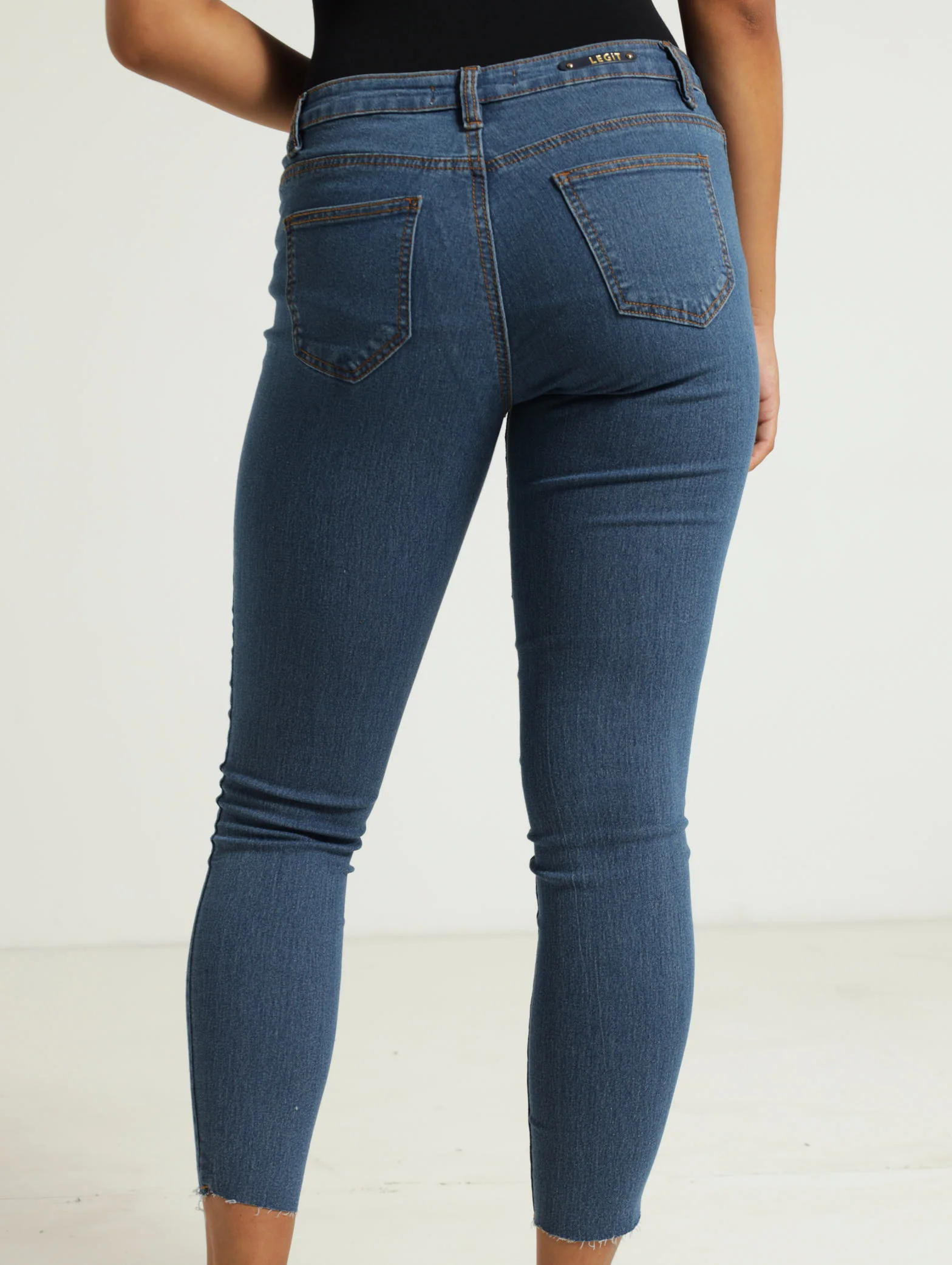 Stonewash Ankle Grazer Skinny Denim Jean - Image 3