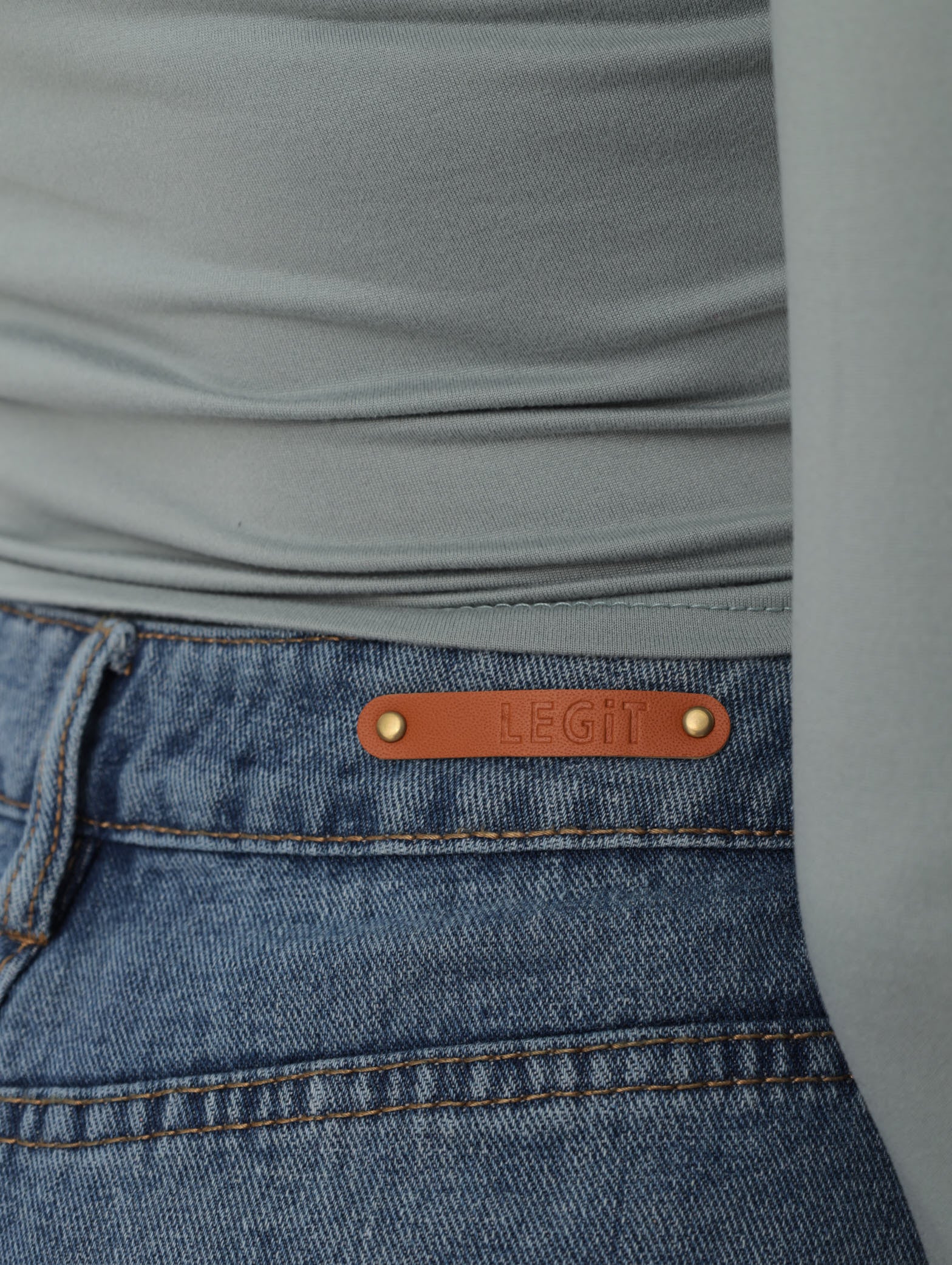 Stonewash Classic Wideleg Denim Jean - Image 5