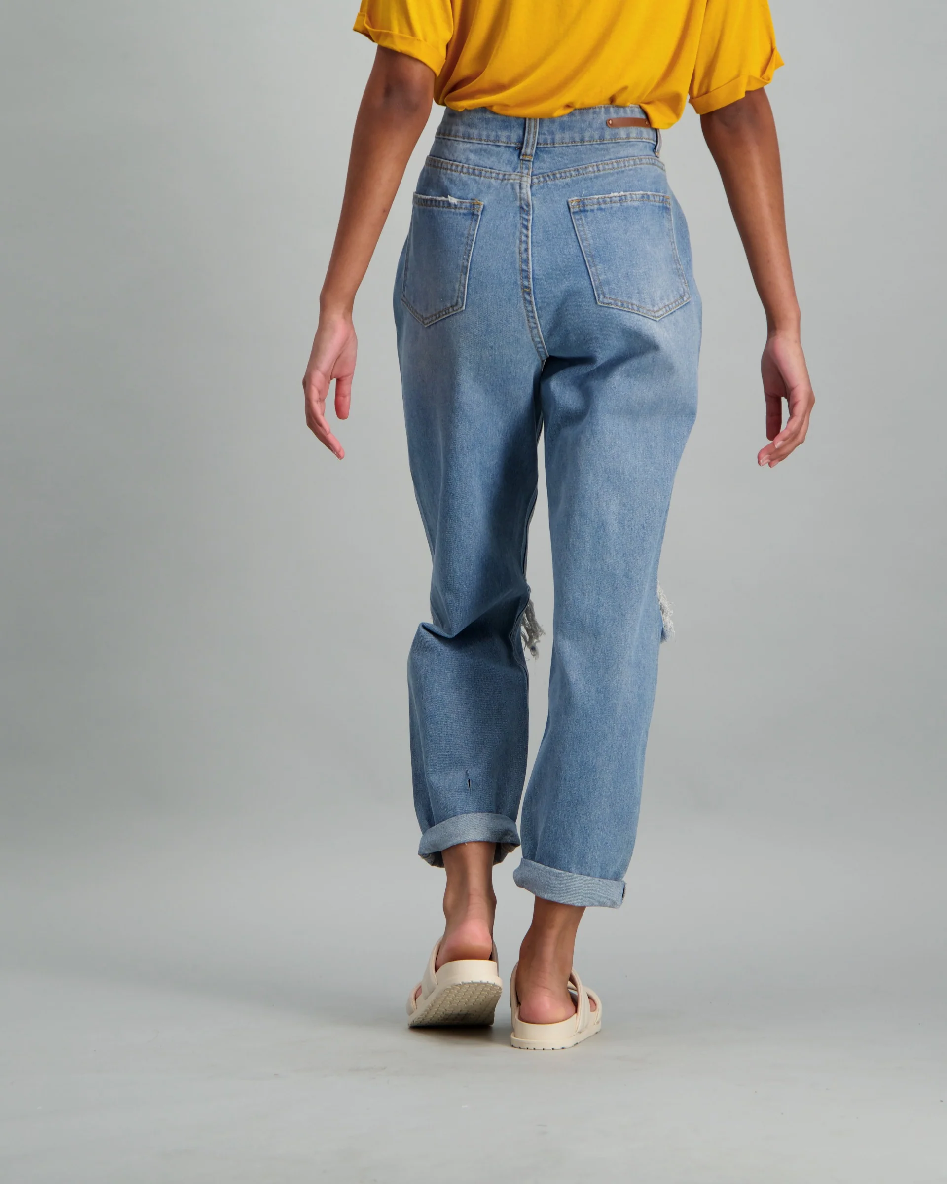 Stonewash Heavy Abraised Mom Jean - Image 3