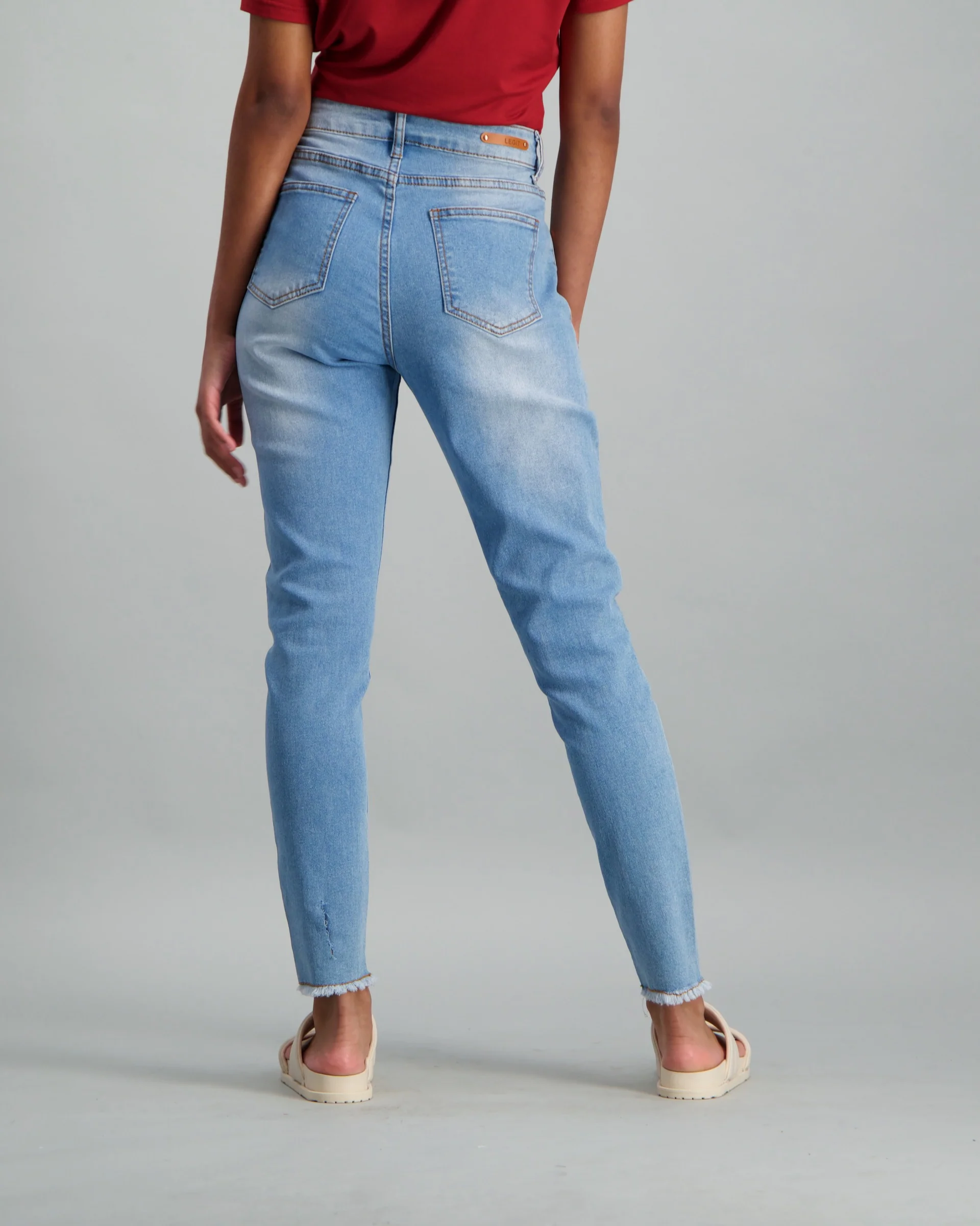 Stonewash Patch Slash Knee Skinny Denim Jean - Image 3