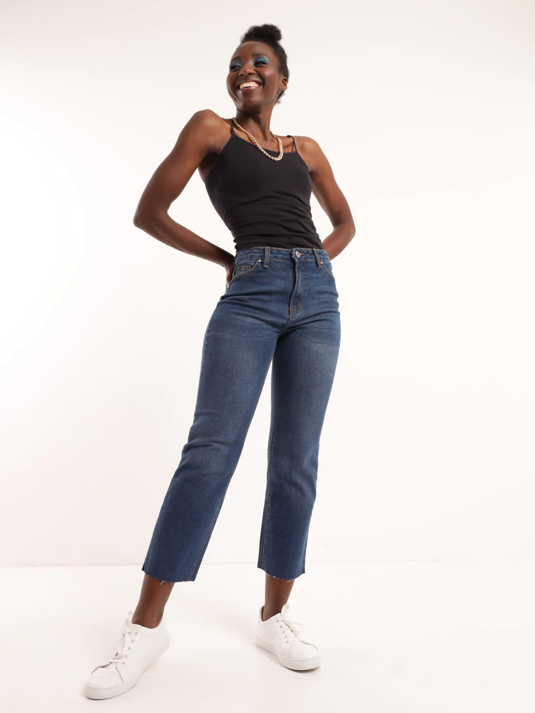 Stonewash Straightleg Stretch Denim Jean - Image 2