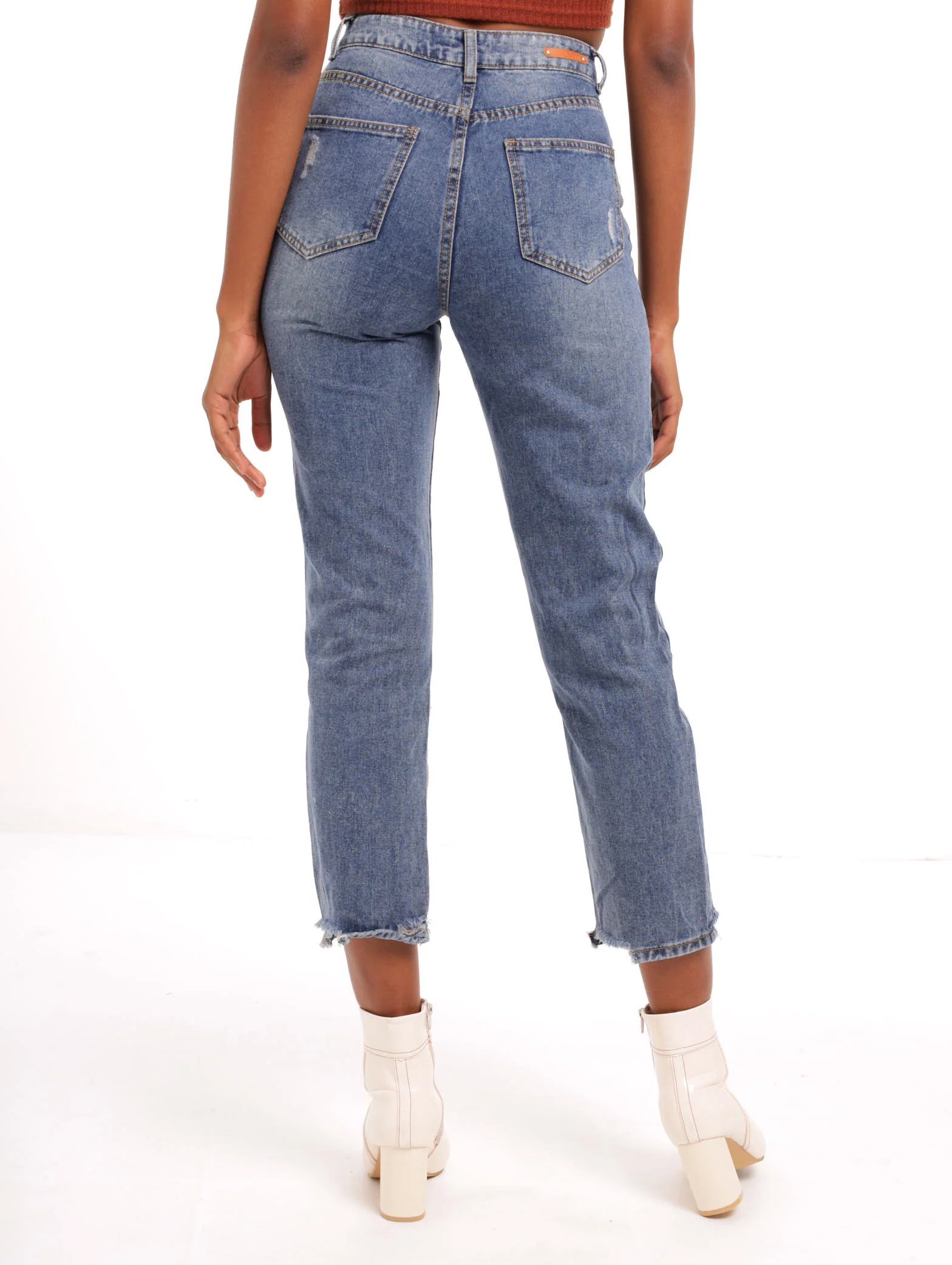 Straight Leg Abraised Jean - Stonewash - Image 3
