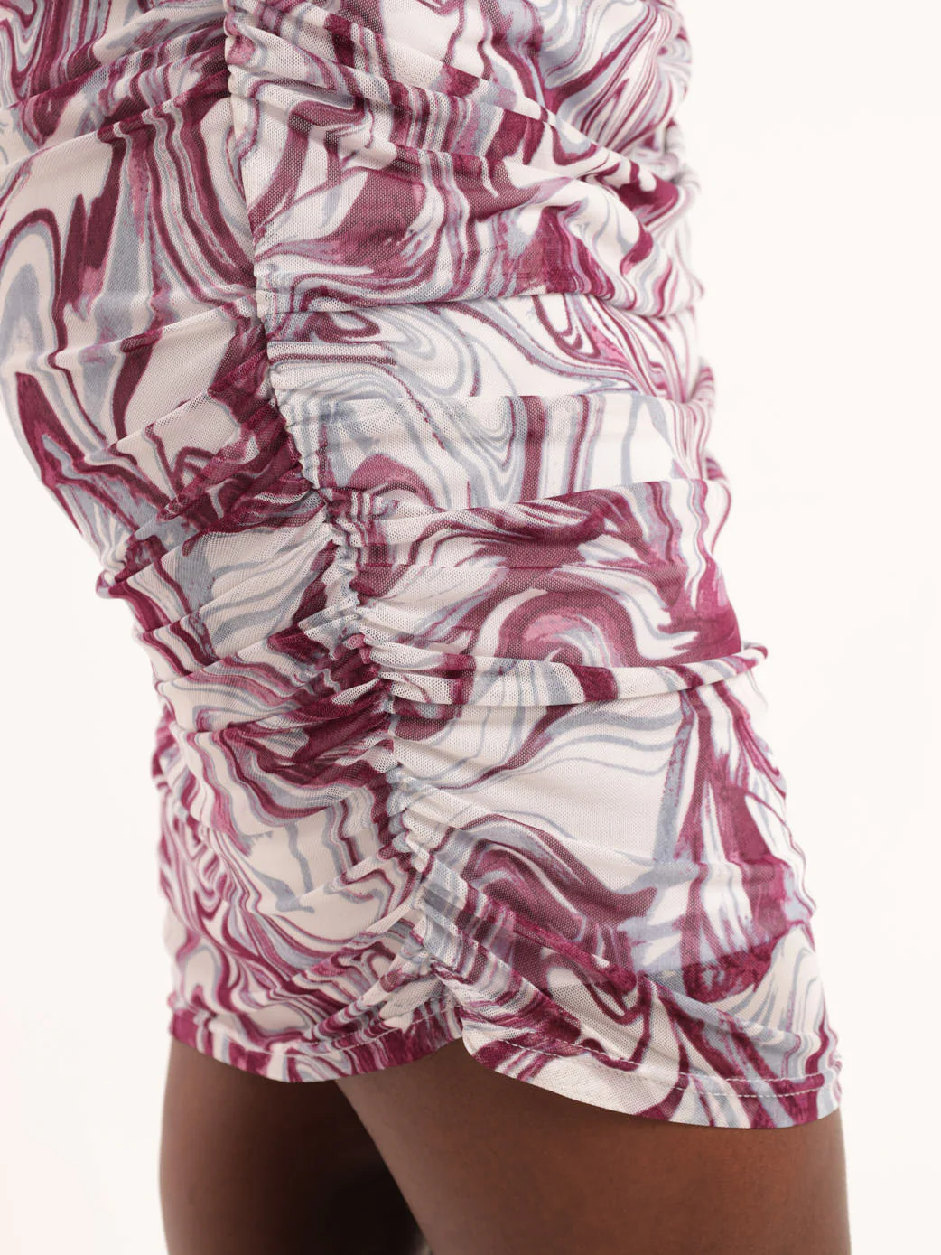 Strappy Ruched Swirl Dress - Multi - Image 5