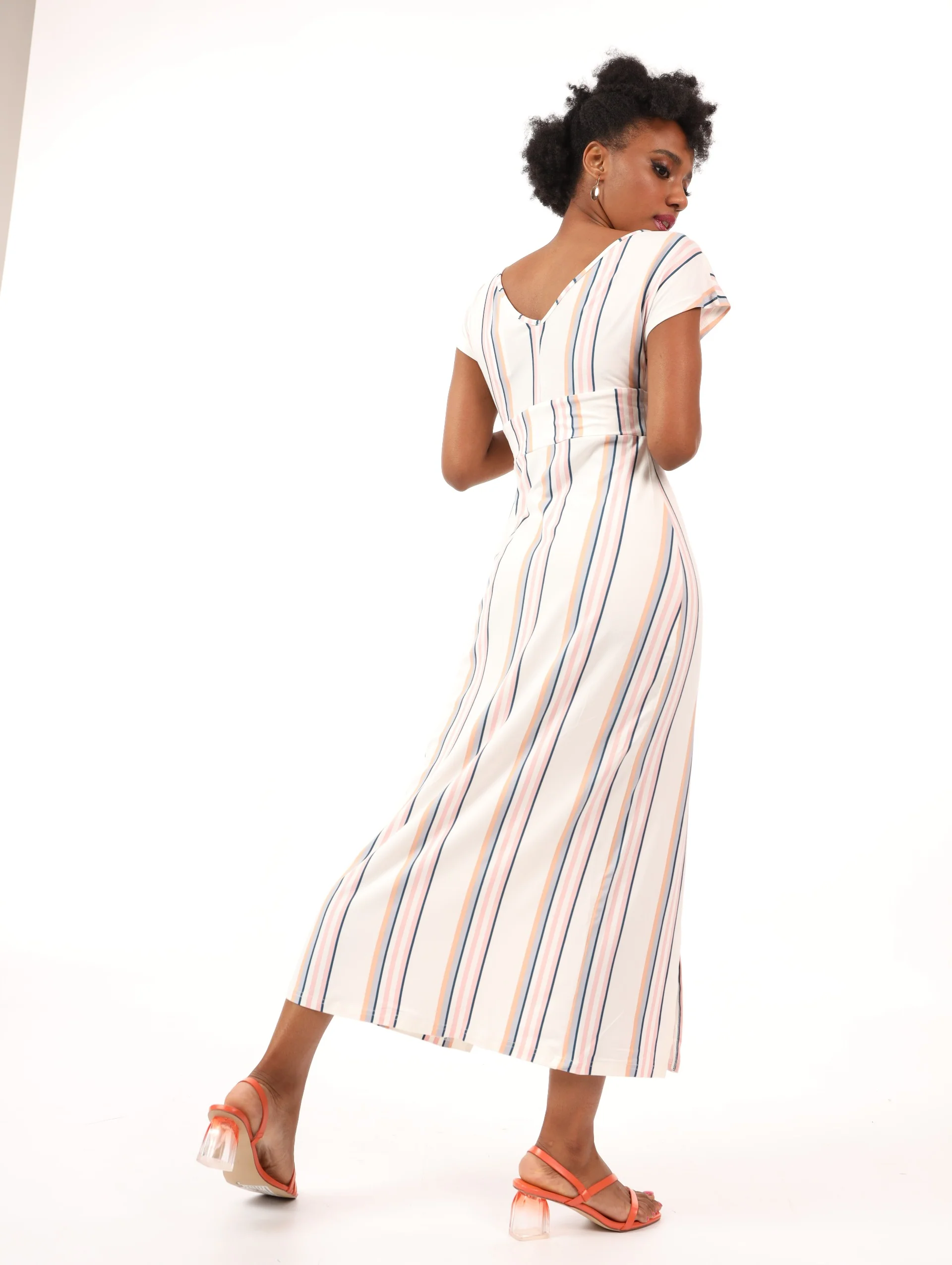 Stripe Slit Maxi Dress - Image 2