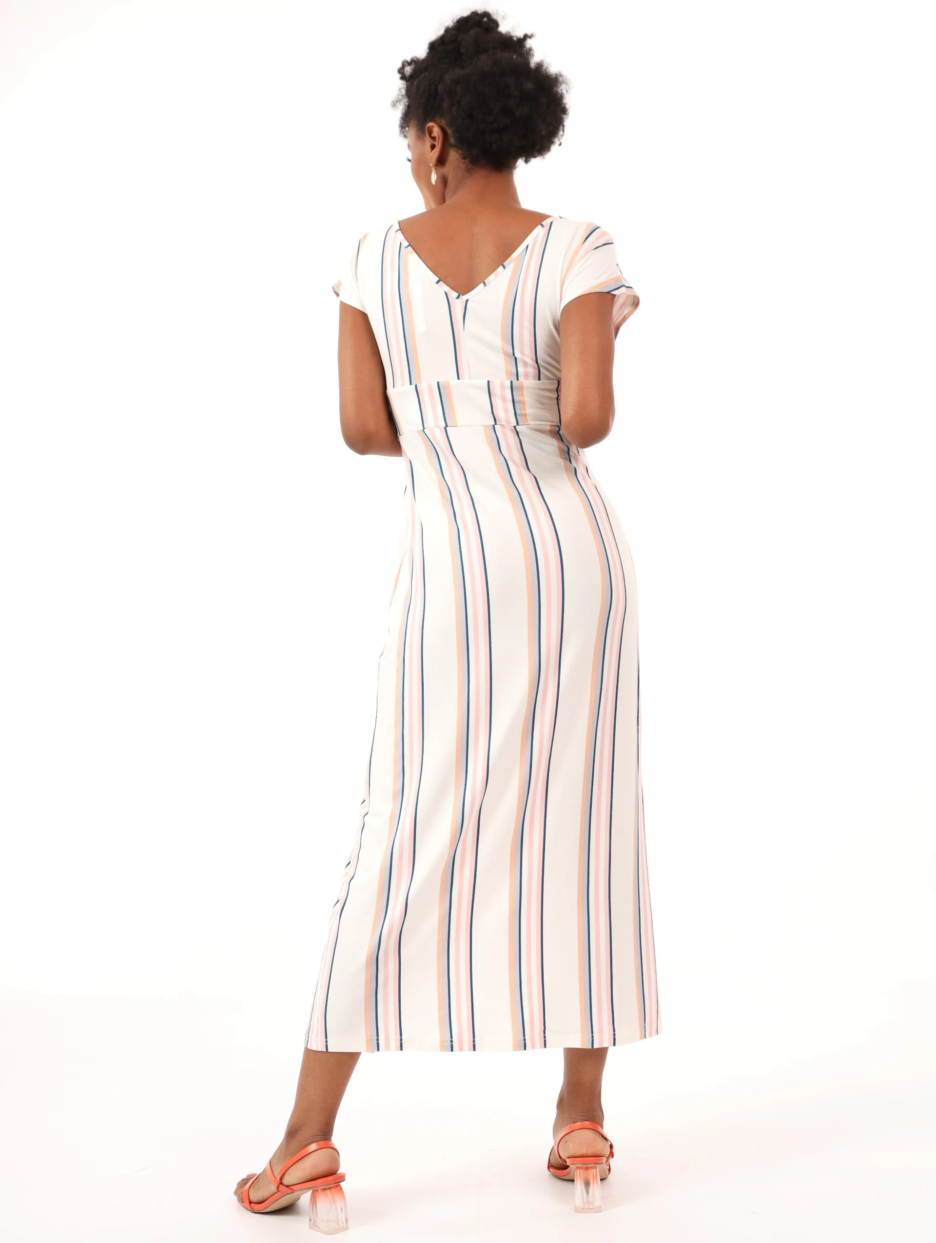 Stripe Slit Maxi Dress - Image 3