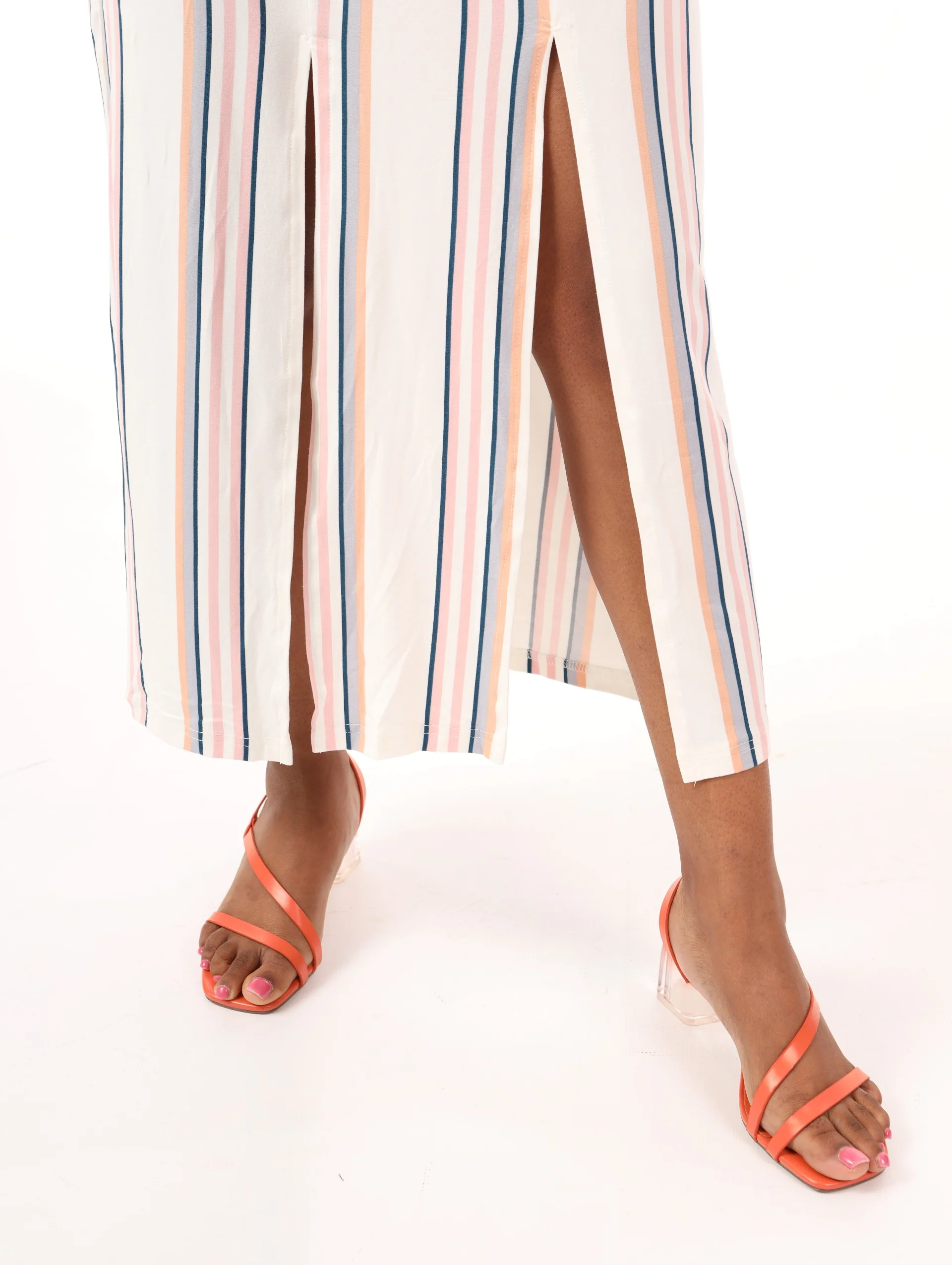 Stripe Slit Maxi Dress - Image 5