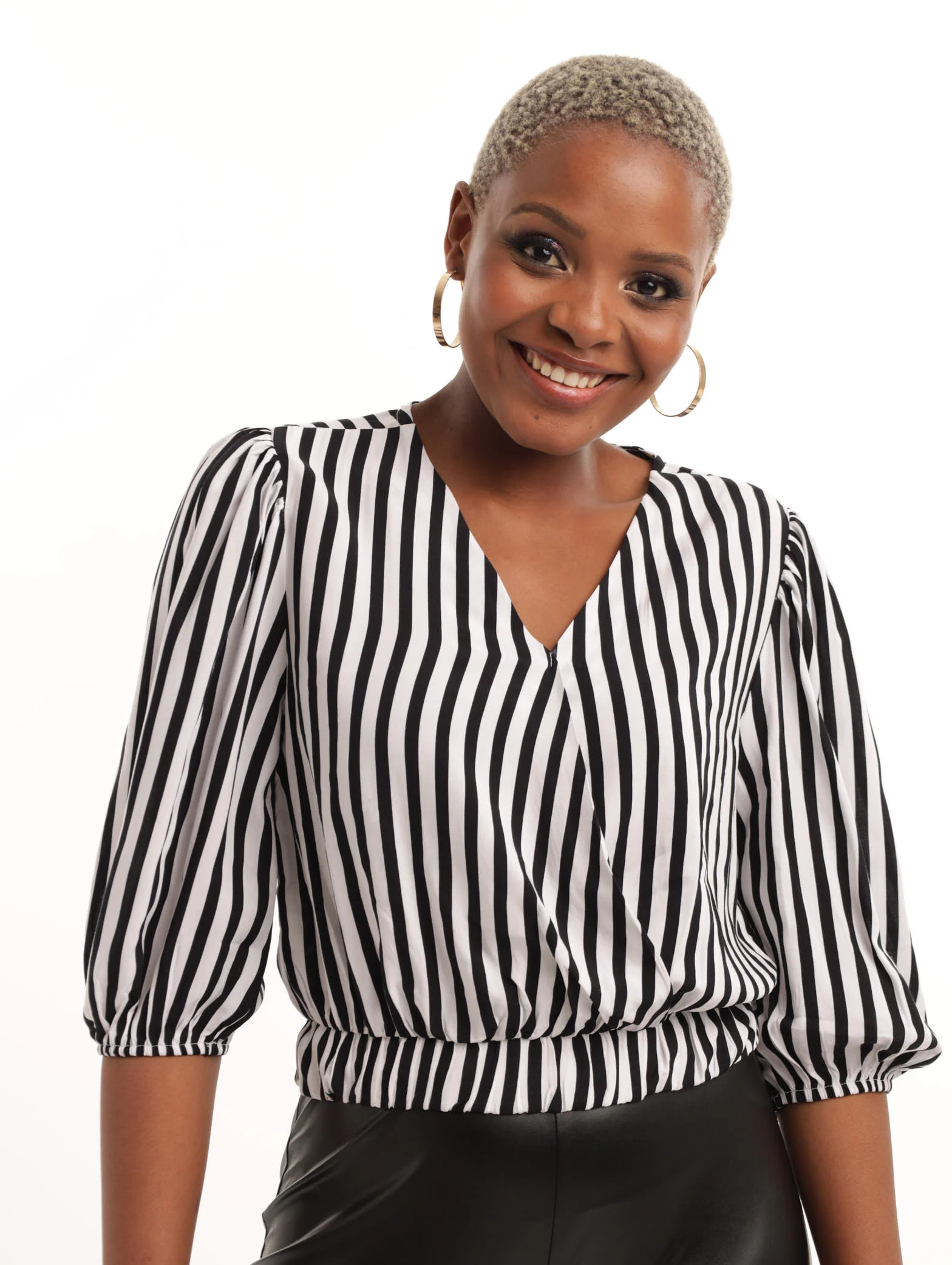 Striped Cross-Over Top