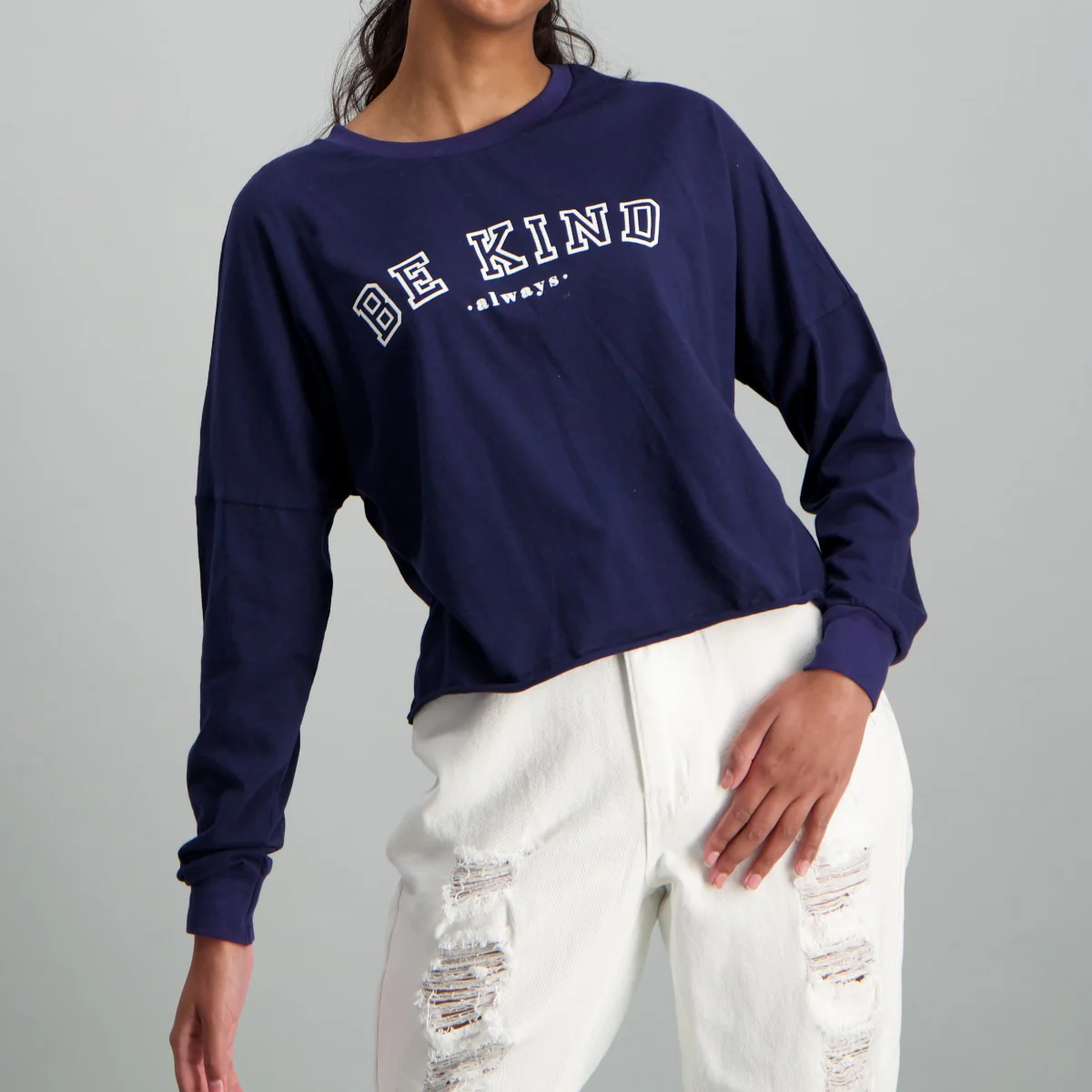 Striped Sleeve Boxy Pullover