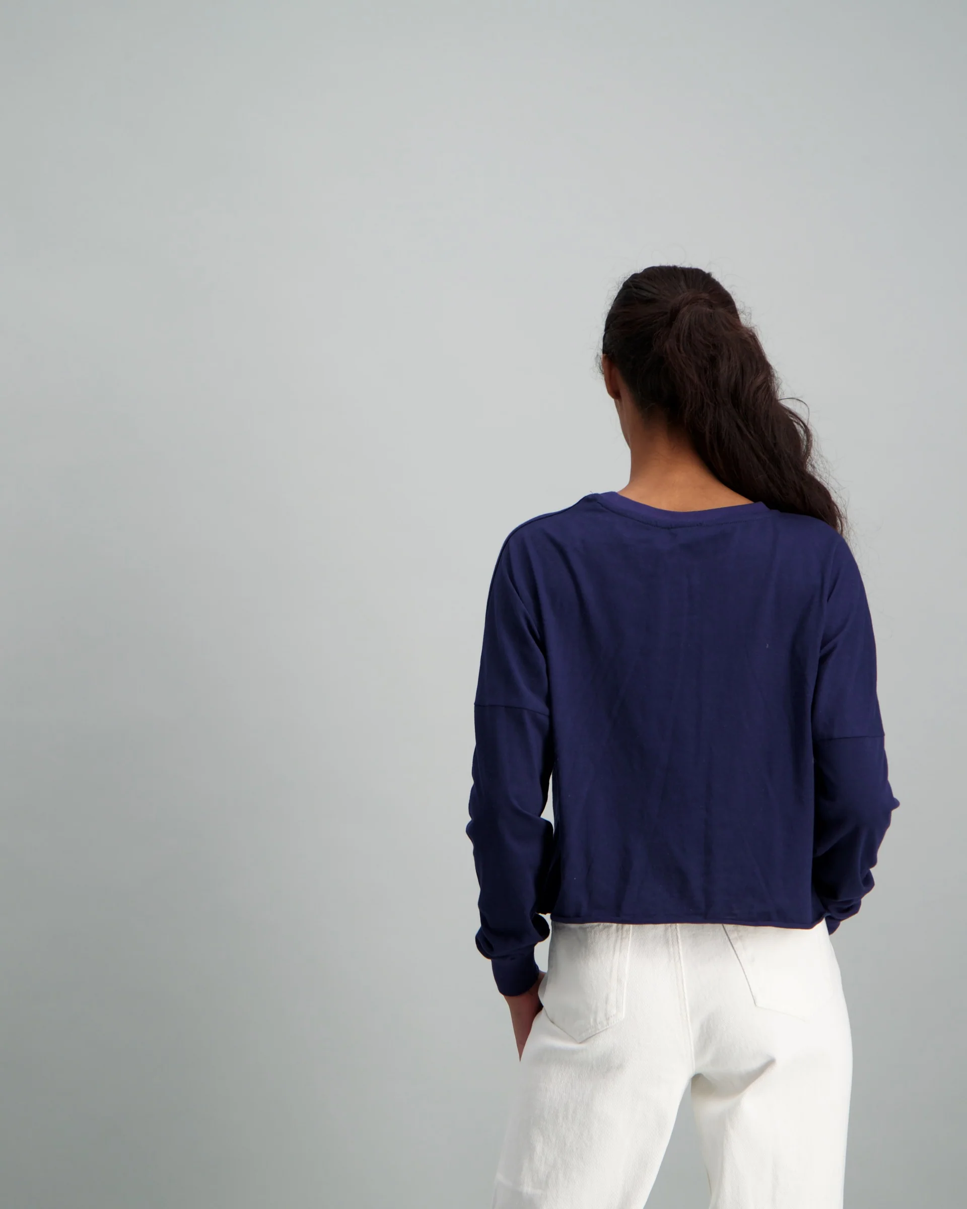 Striped Sleeve Boxy Pullover - Image 3