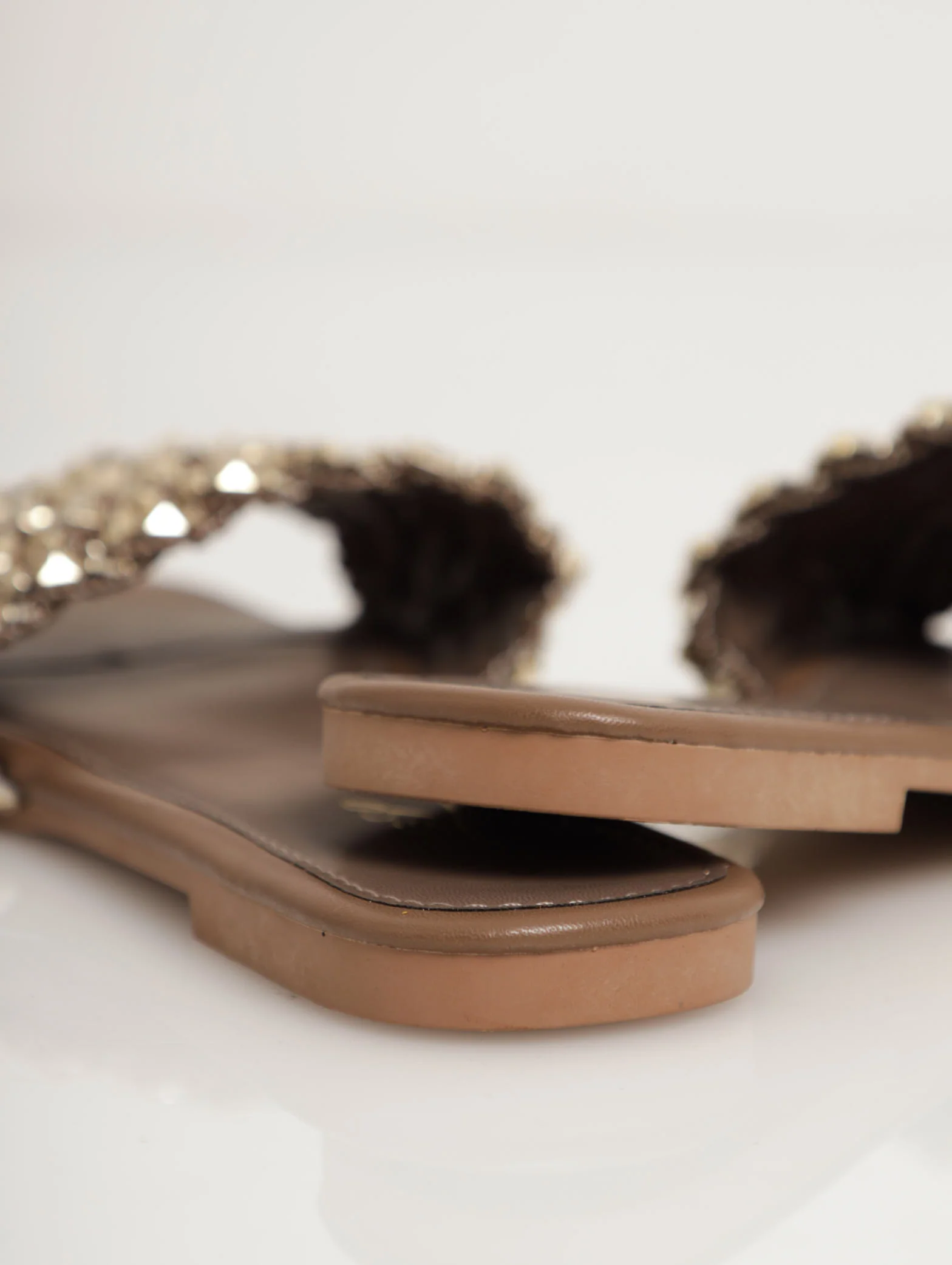 Studded Interweaved Mule - Bronze - Image 2