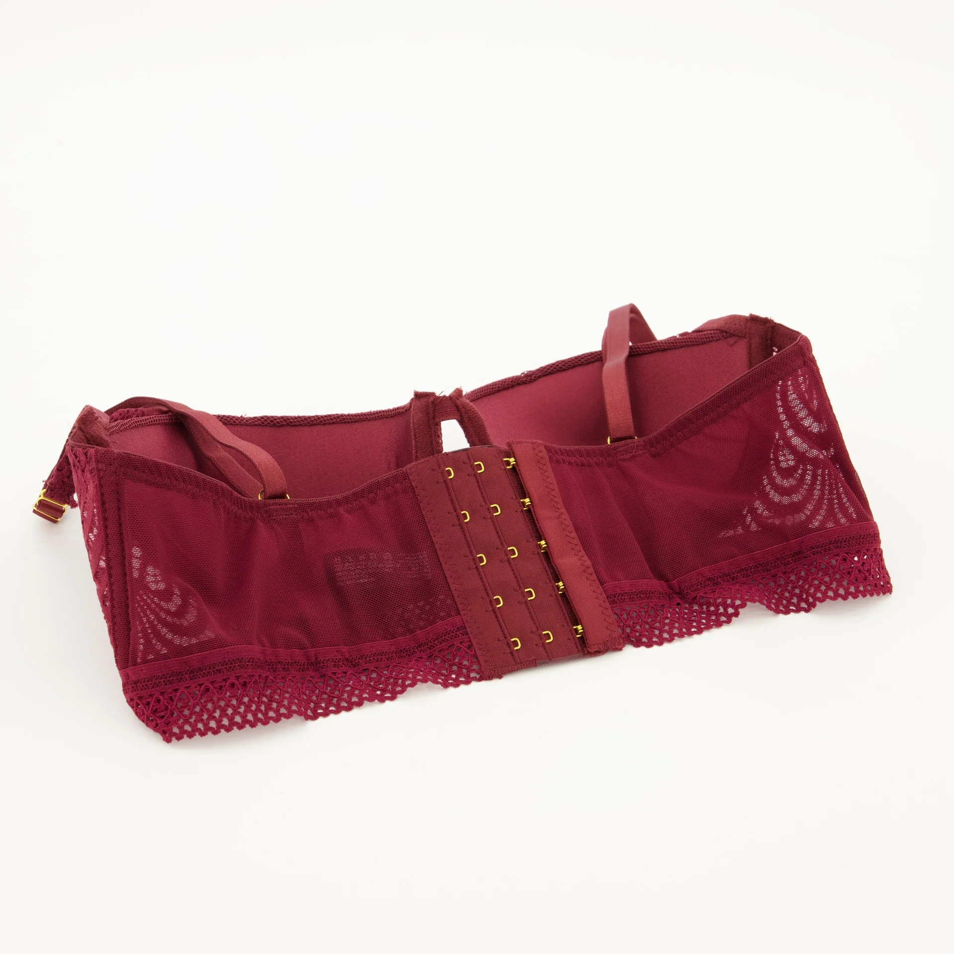 Swirl Lace Balconette Bra - Winter Red - Image 4