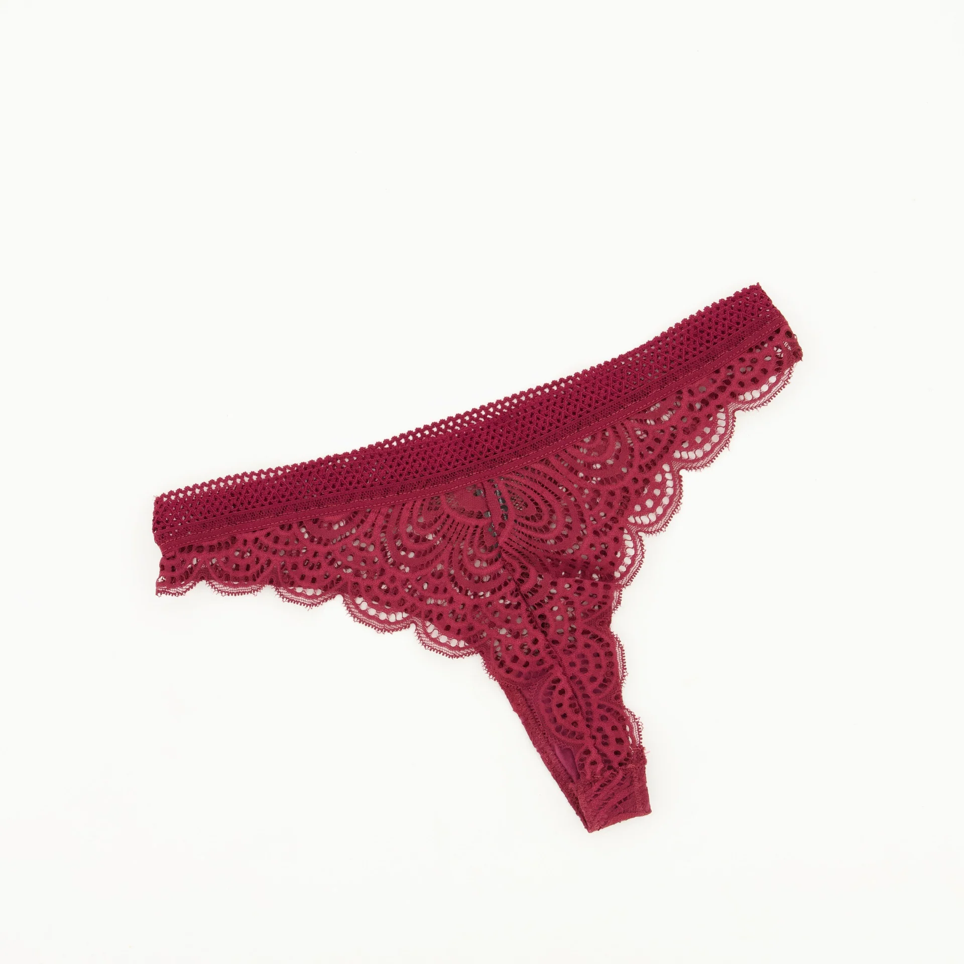 Swirl Lace G-String Panty - Winter Red - Image 2