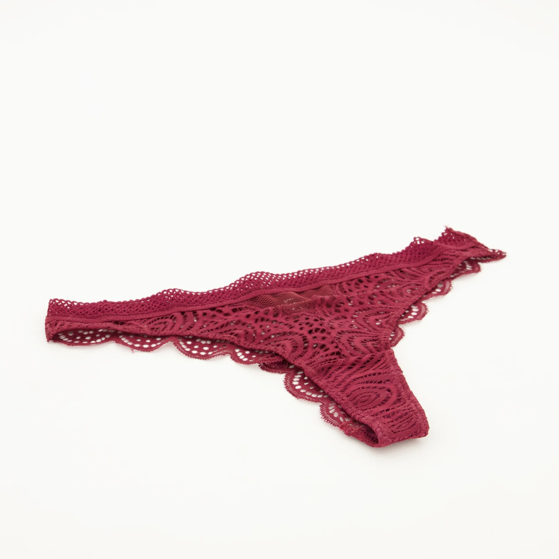 Swirl Lace G-String Panty - Winter Red - Image 3