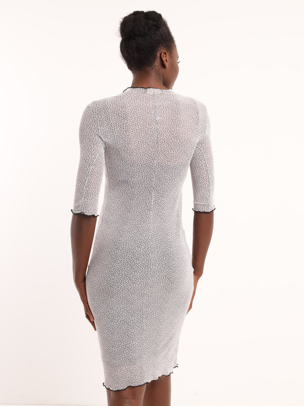 Swirl Print Mesh Midi Dress - Image 4