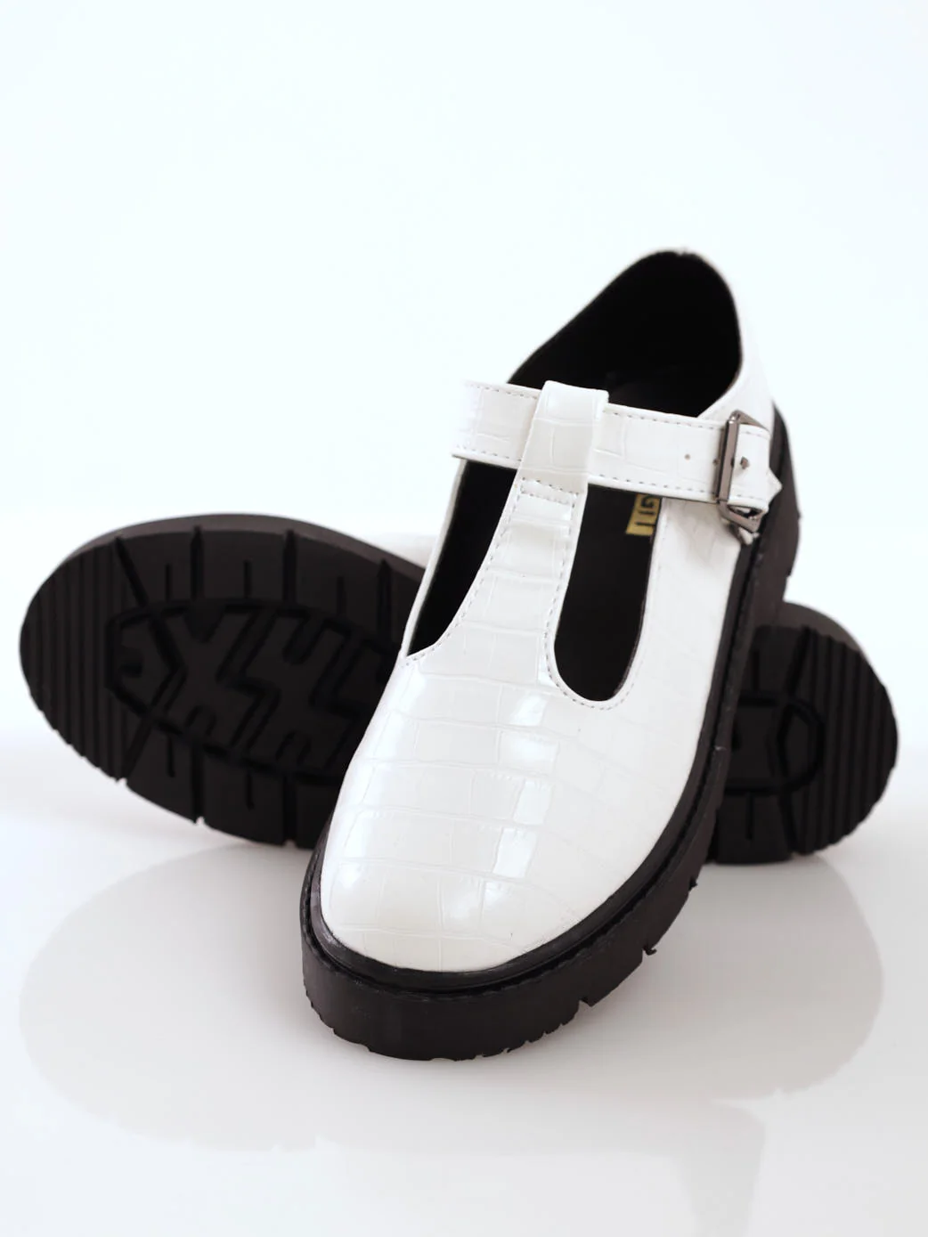 T-Bar Mary Jane Shoe - White