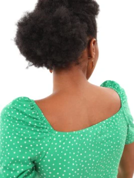 Tea Dress Knit Maxi Dress - Green - Image 4