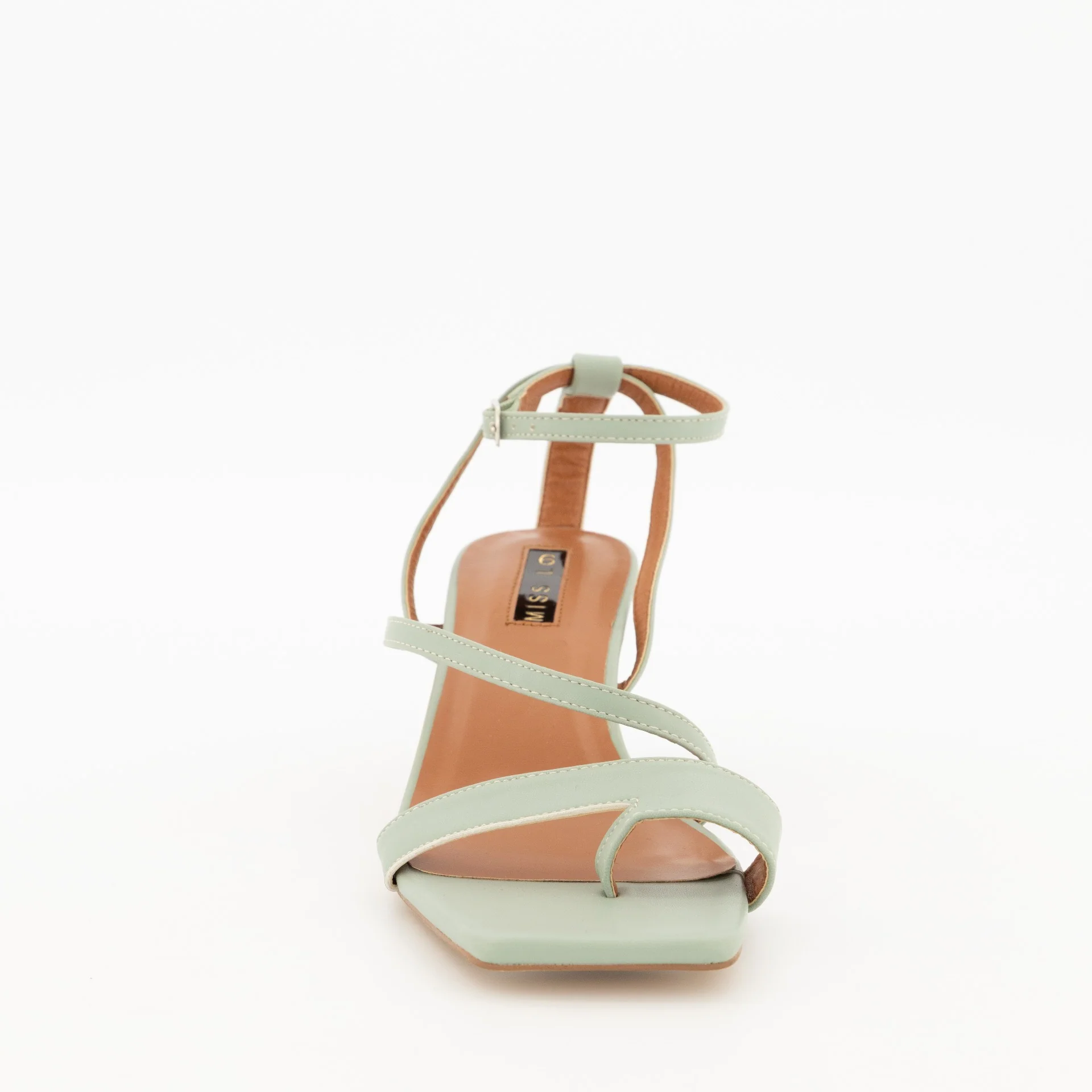 Thong with Vamp & Ankle Strap Flat Block Heel Sandal - Image 3