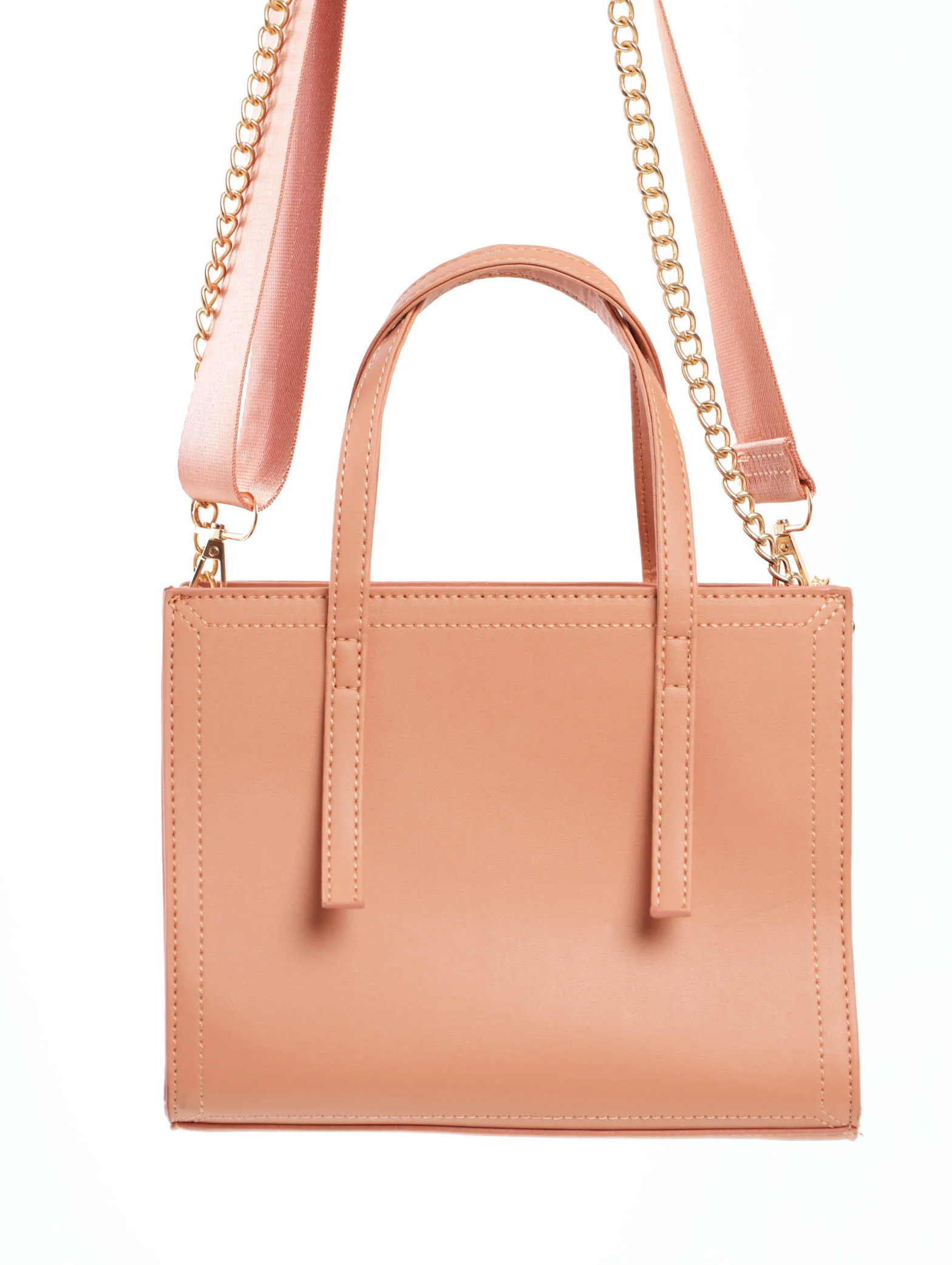 Tie Detail Mini Tote Bag - Dusty Pink - Image 2