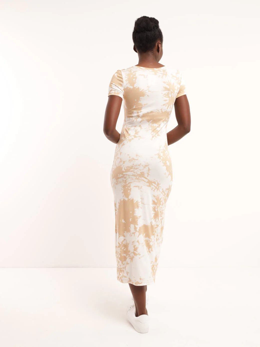 Tie Dye Ruched Bodycon Dress - Image 4