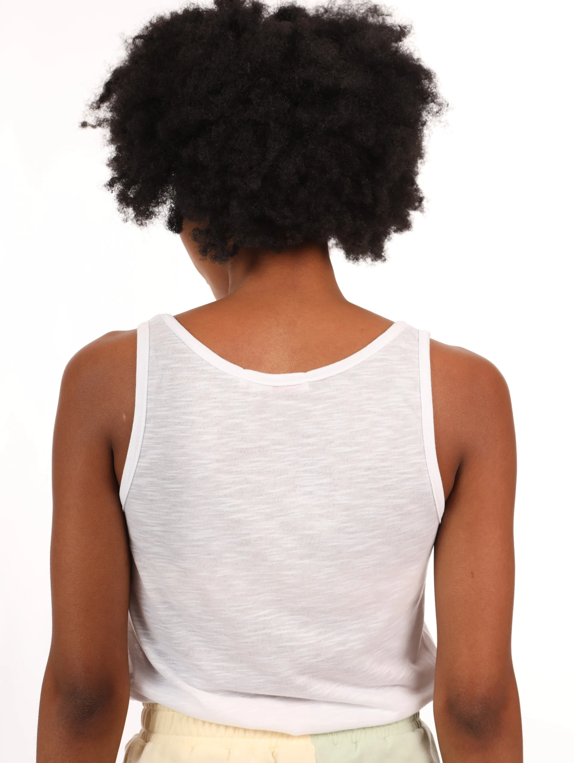 Tie Front Top - White - Image 4