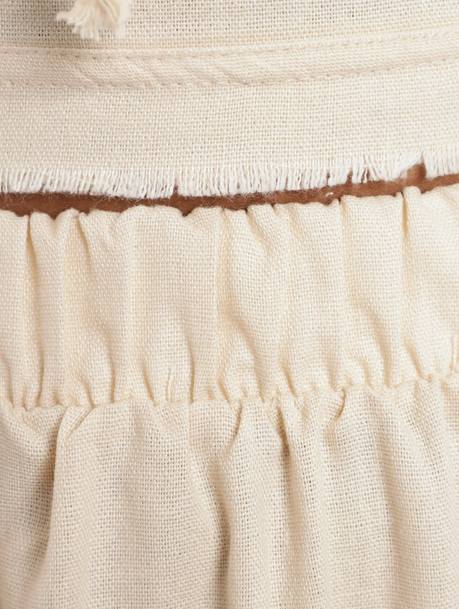 Tiered Mini Skirt - Cream - Image 5