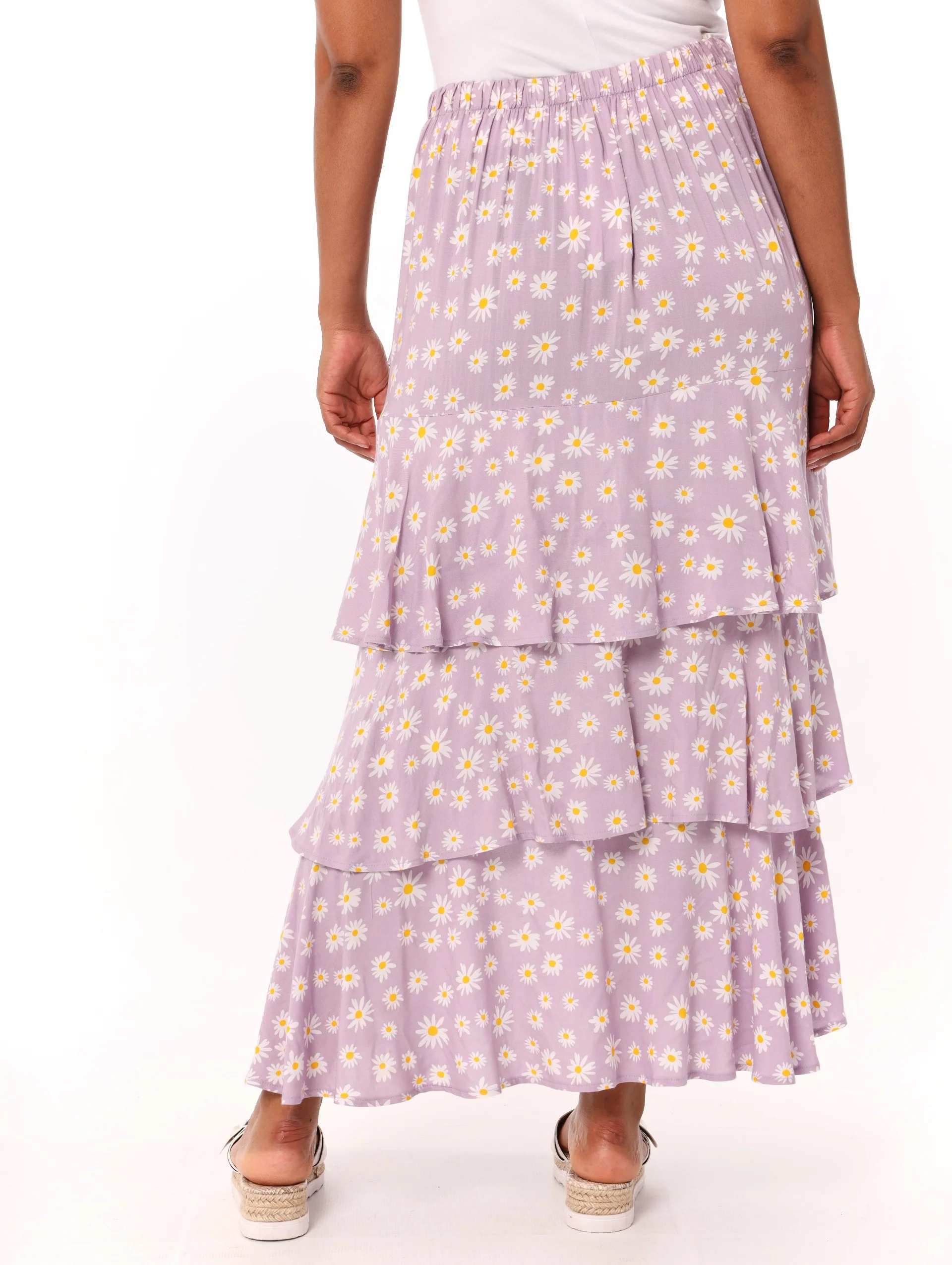 Tiered Split Front Maxi Skirt - Image 4