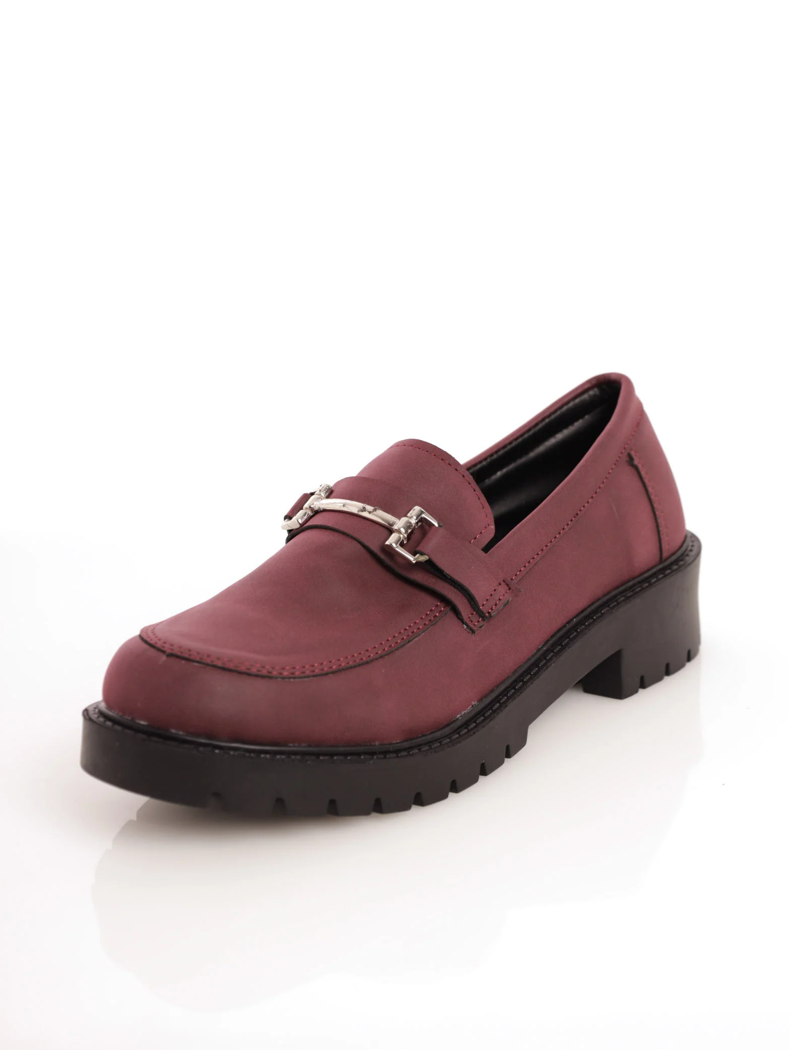 Trimmed Chunky Loafer - Burgundy - Image 2