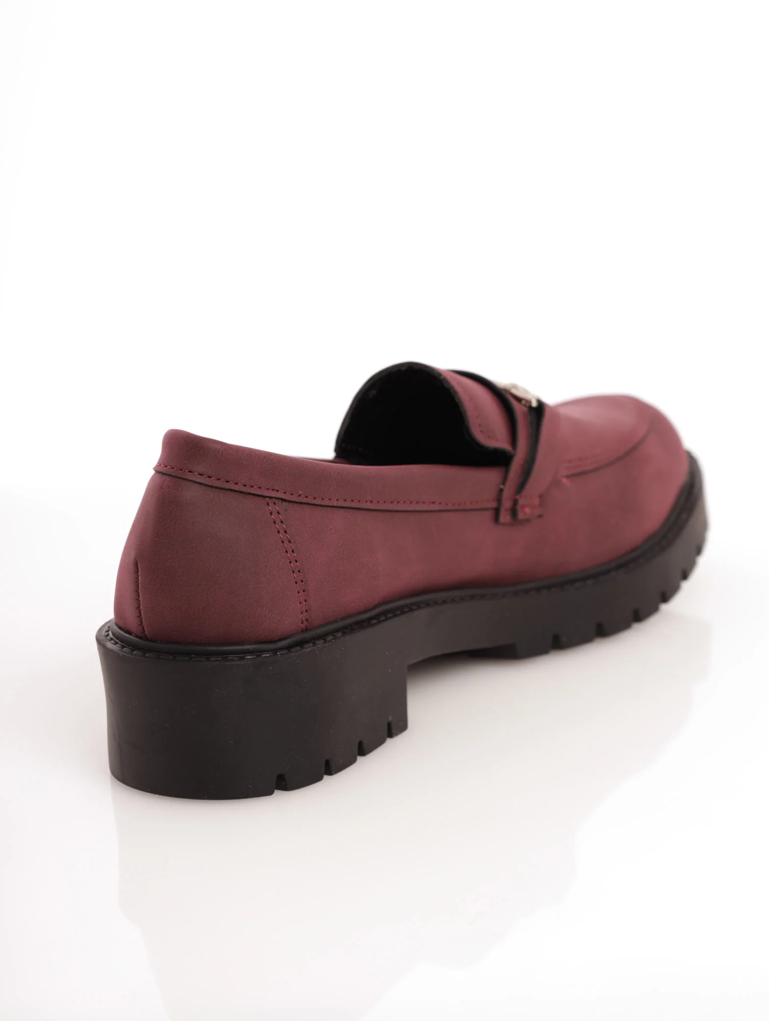 Trimmed Chunky Loafer - Burgundy - Image 4