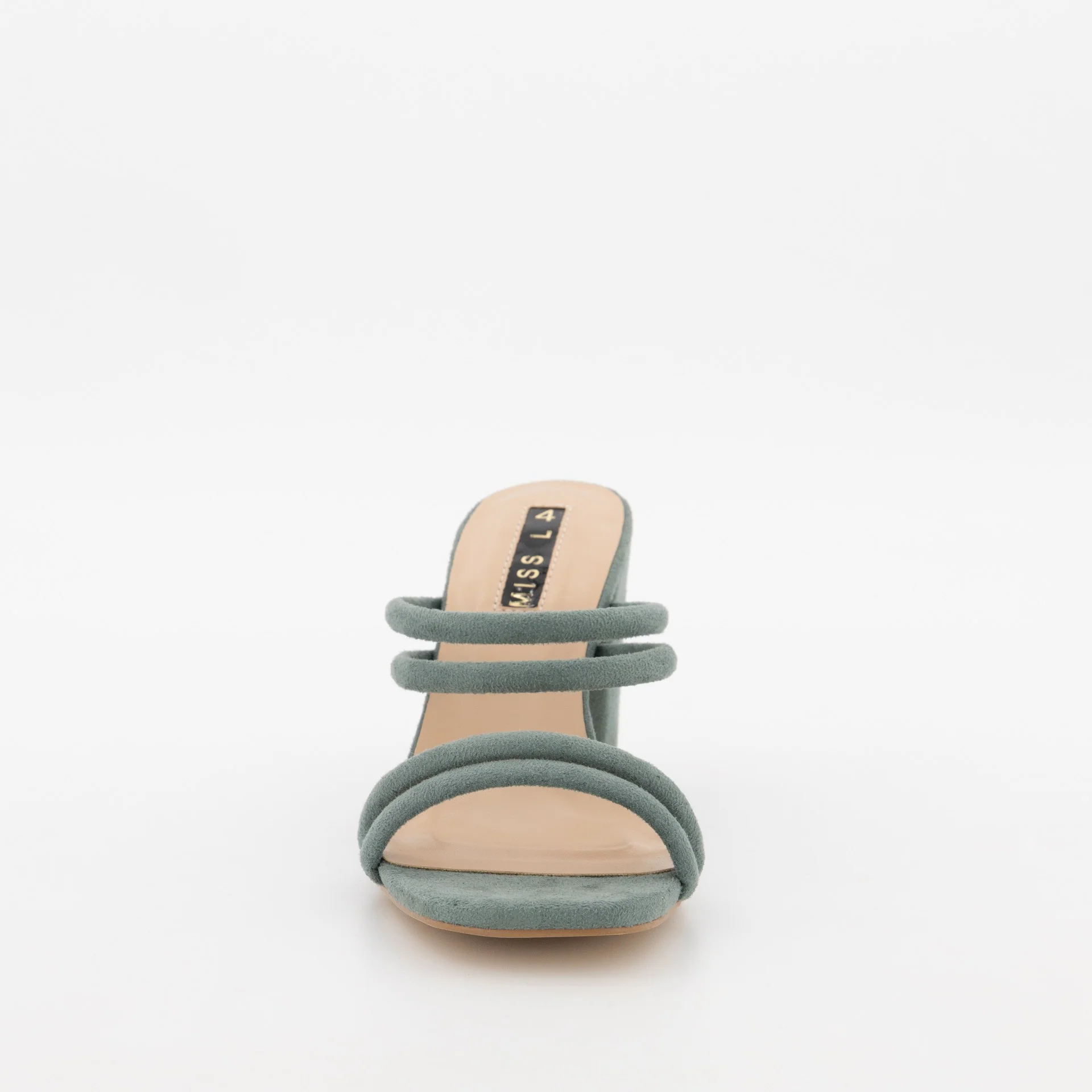 Tube Strap Square Toe Block Heel - Sage - Image 3