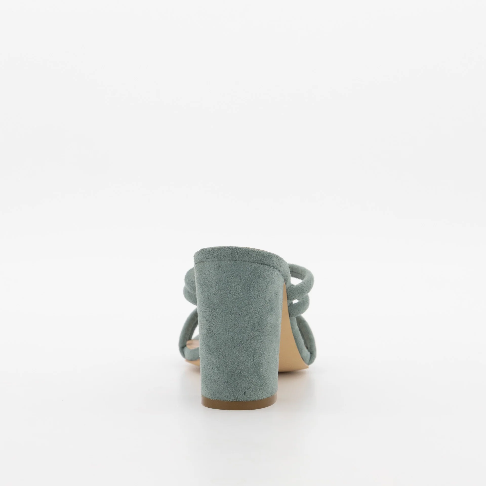 Tube Strap Square Toe Block Heel - Sage - Image 4