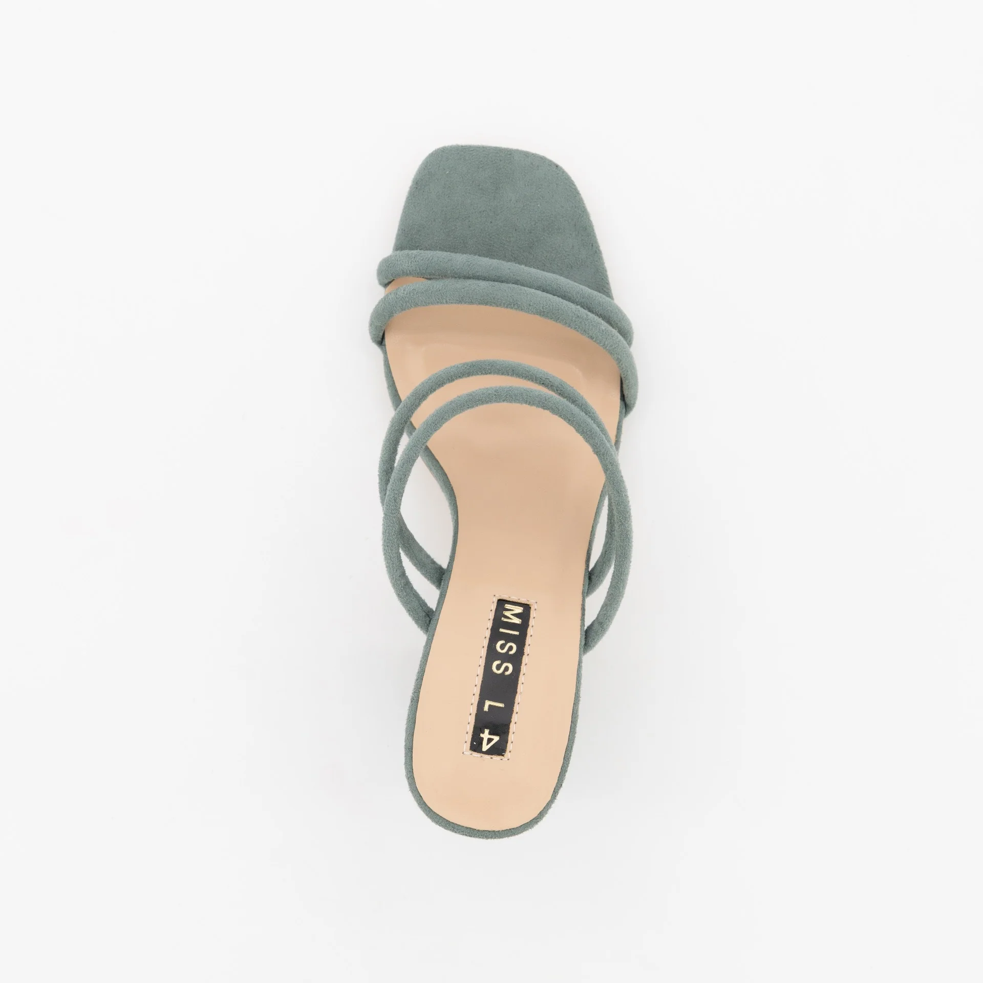 Tube Strap Square Toe Block Heel - Sage - Image 5