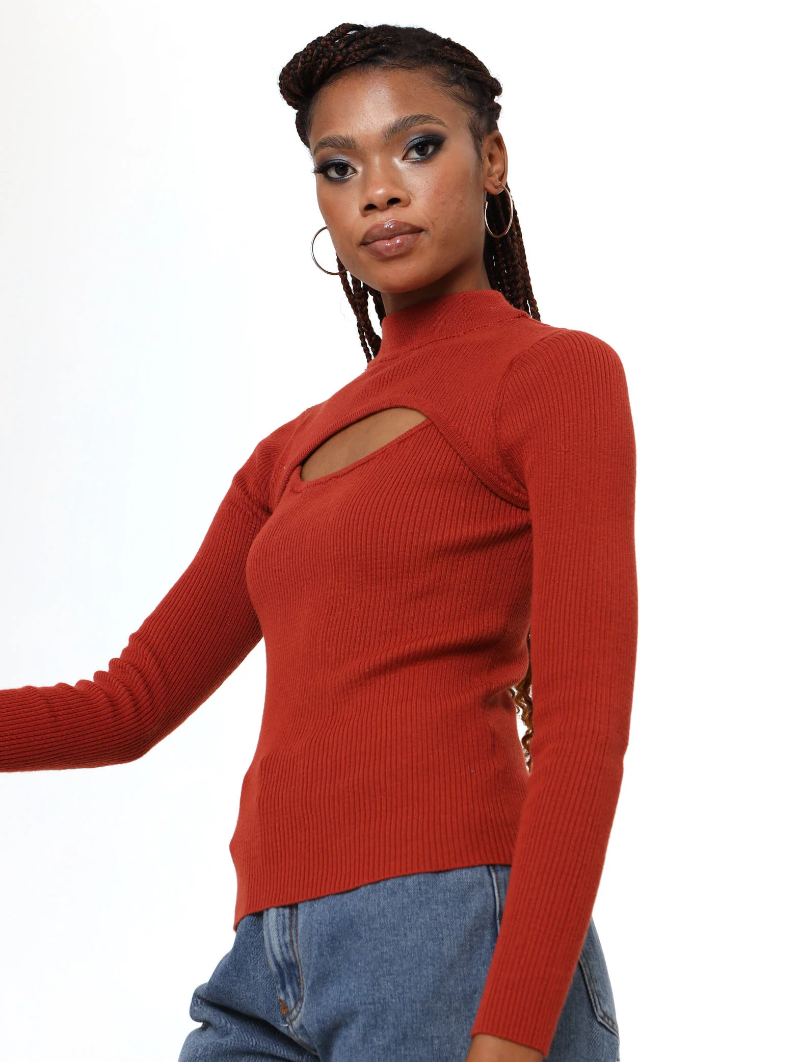 Turtle Cut Out Top - Rust - Image 3