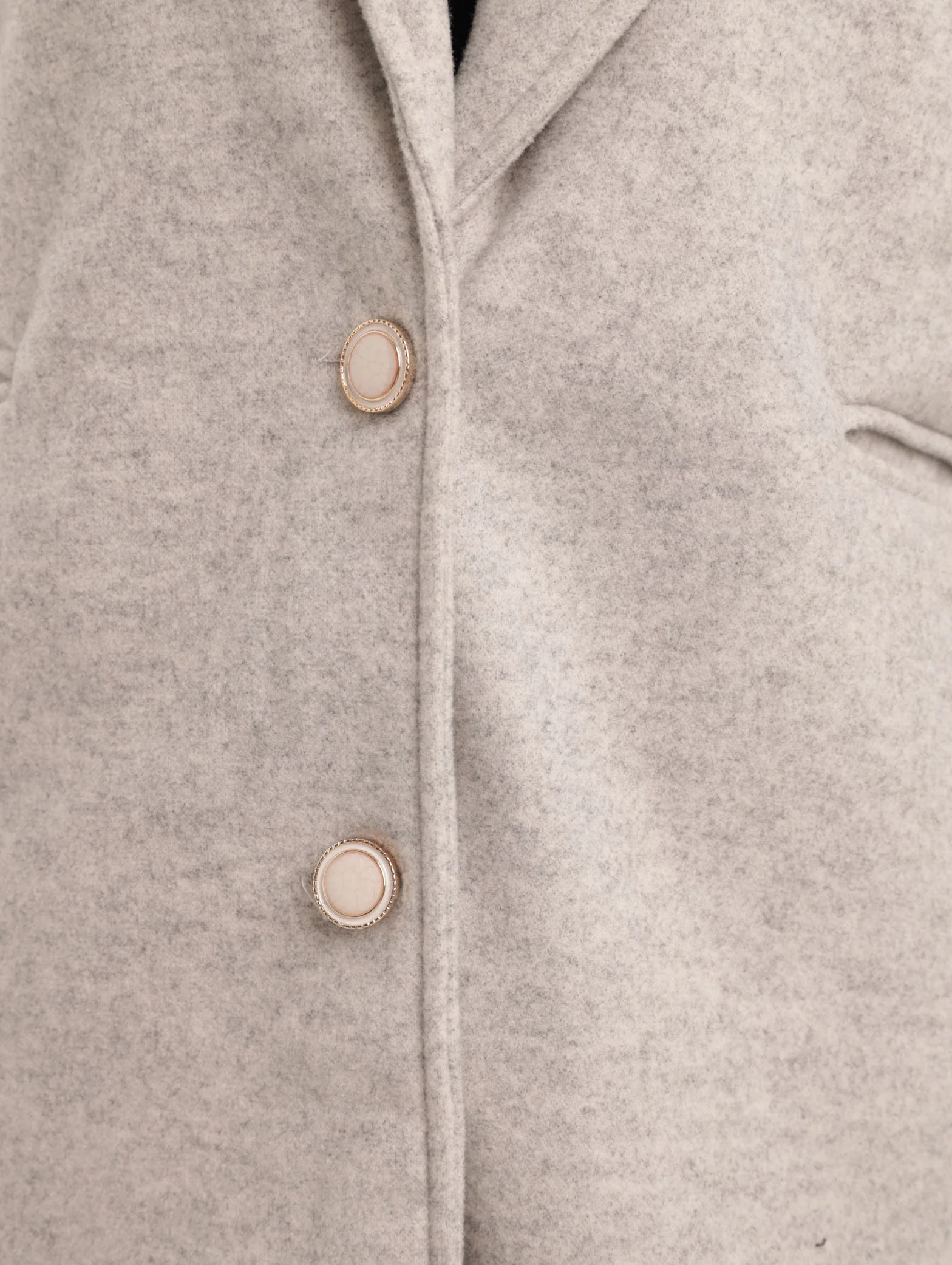 Unlined Blazer Coat - Grey Melange - Image 4