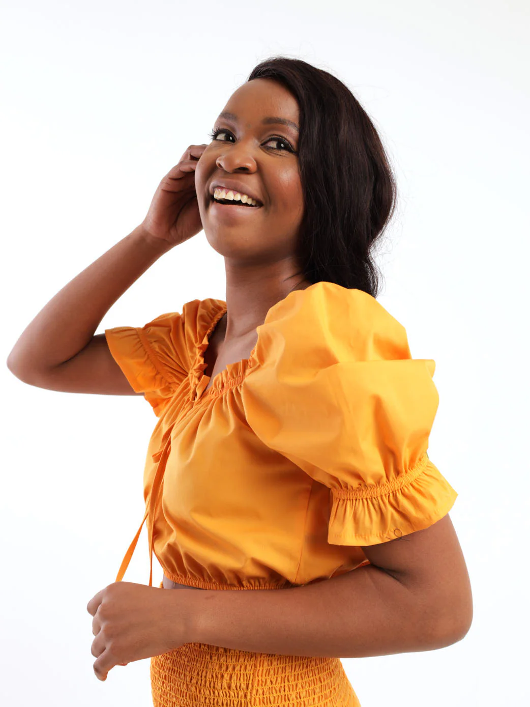 V-Neck Jipsy Blouse - Orange - Image 3
