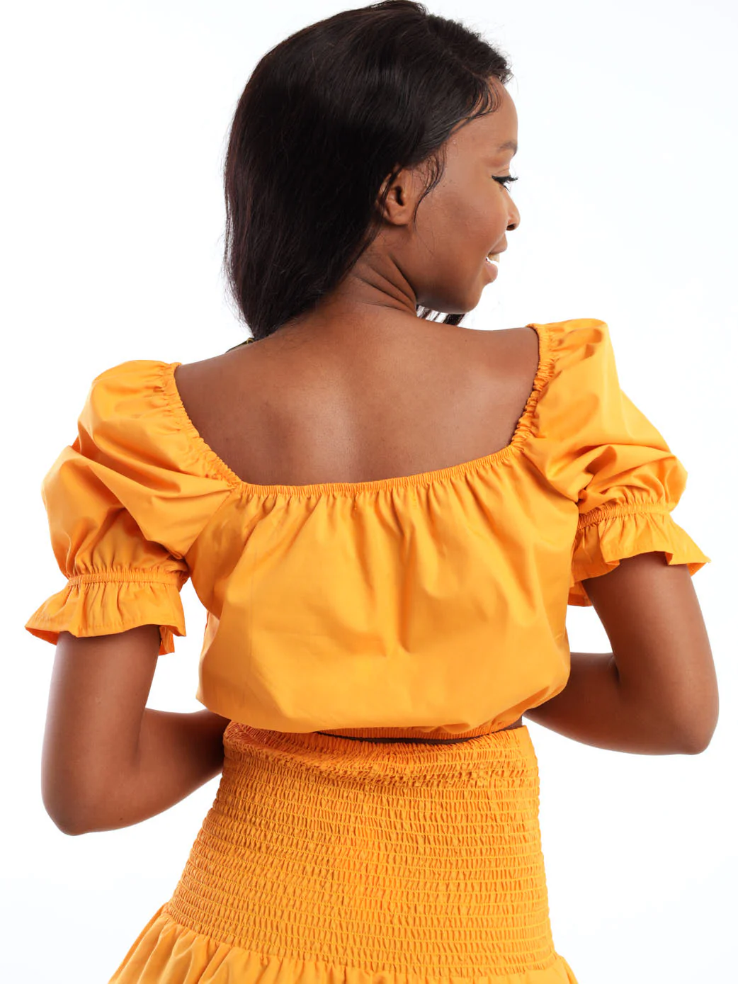 V-Neck Jipsy Blouse - Orange - Image 4