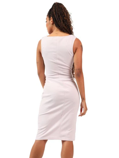 V-Prong Midi Dress - Lilac - Image 4