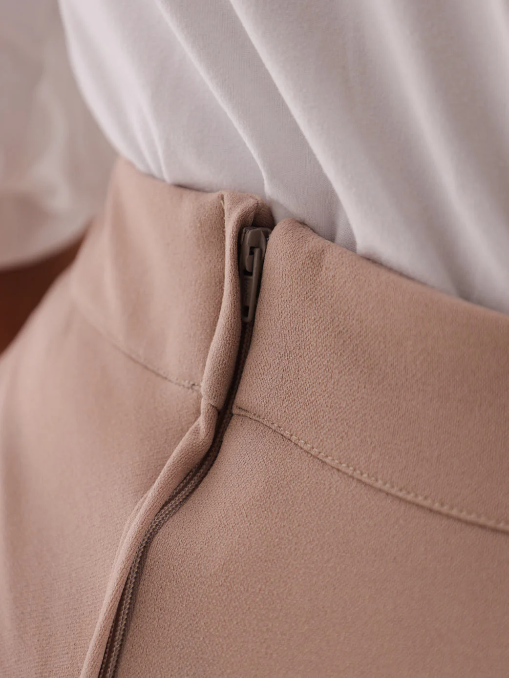 V-Waist Bell Pant - Sand - Image 5