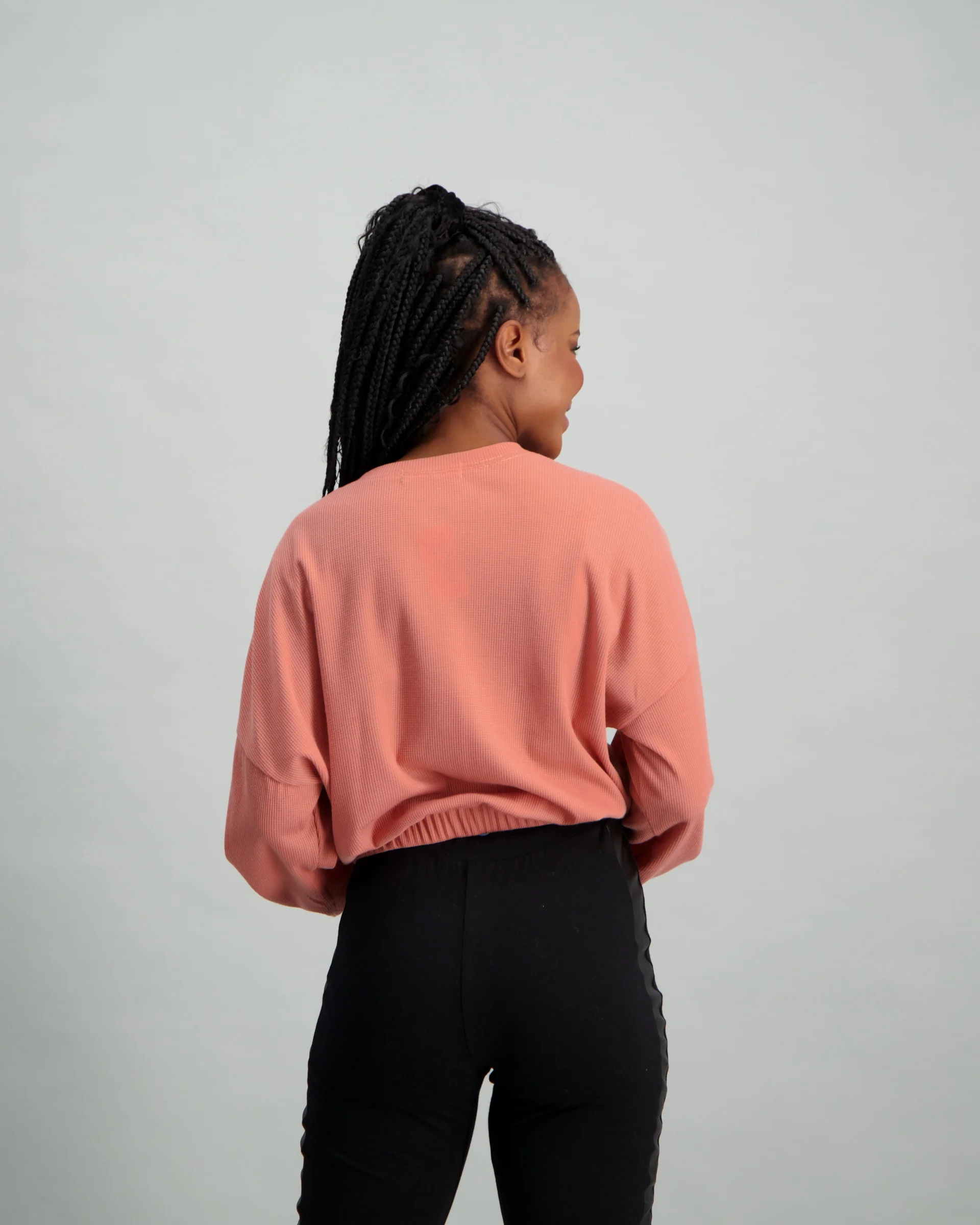 Waffle Pullover - Pink - Image 3
